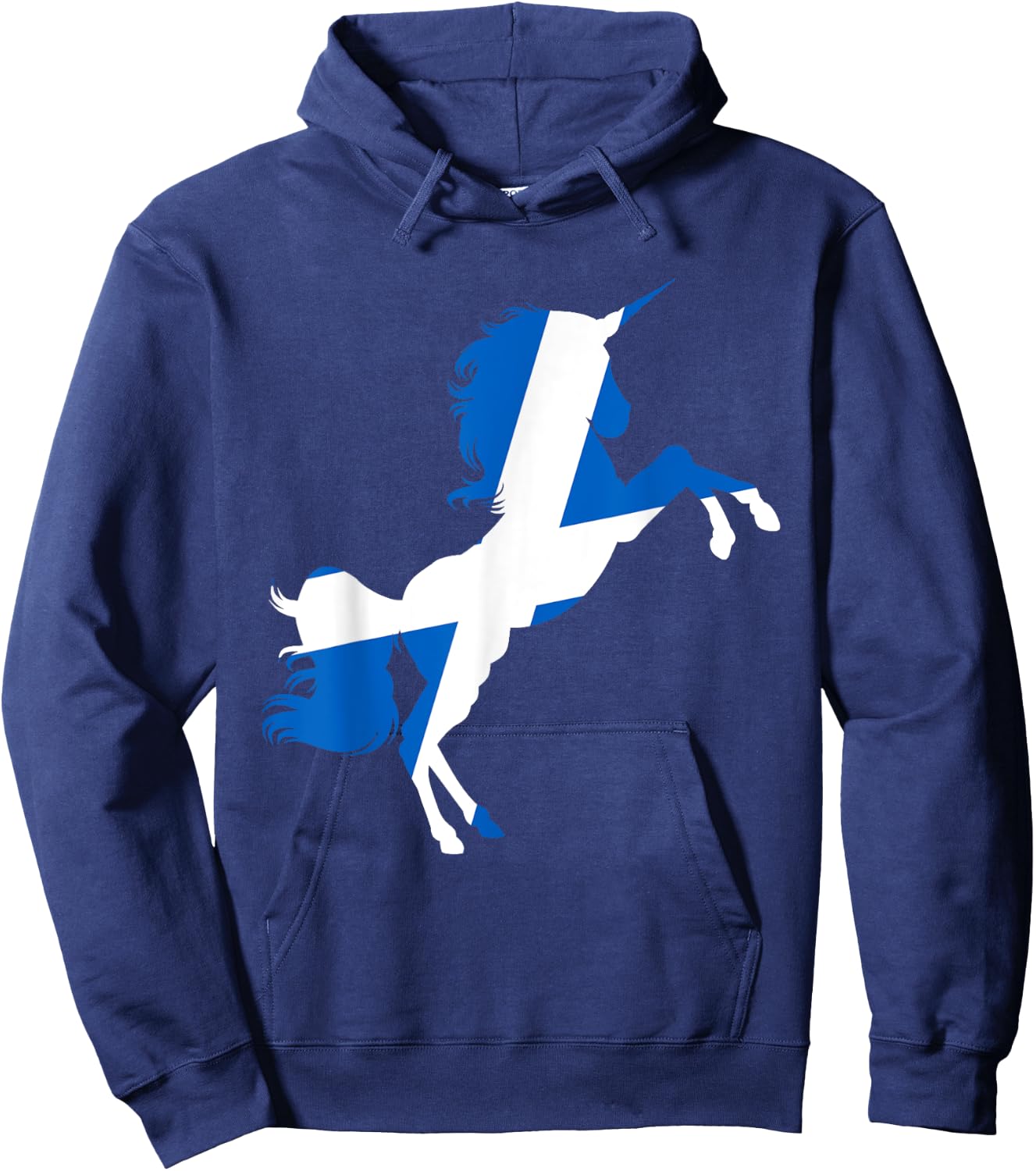 Scotland Flag Unicorn Scot Tartan Plaid Day Scottish Unicorn Hoodie - Hoodie | Navy