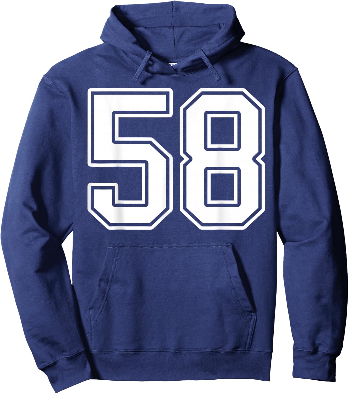 Number 58 Fan Player Jersey Style #58 Men Women Kids Hoodie - Hoodie | Navy