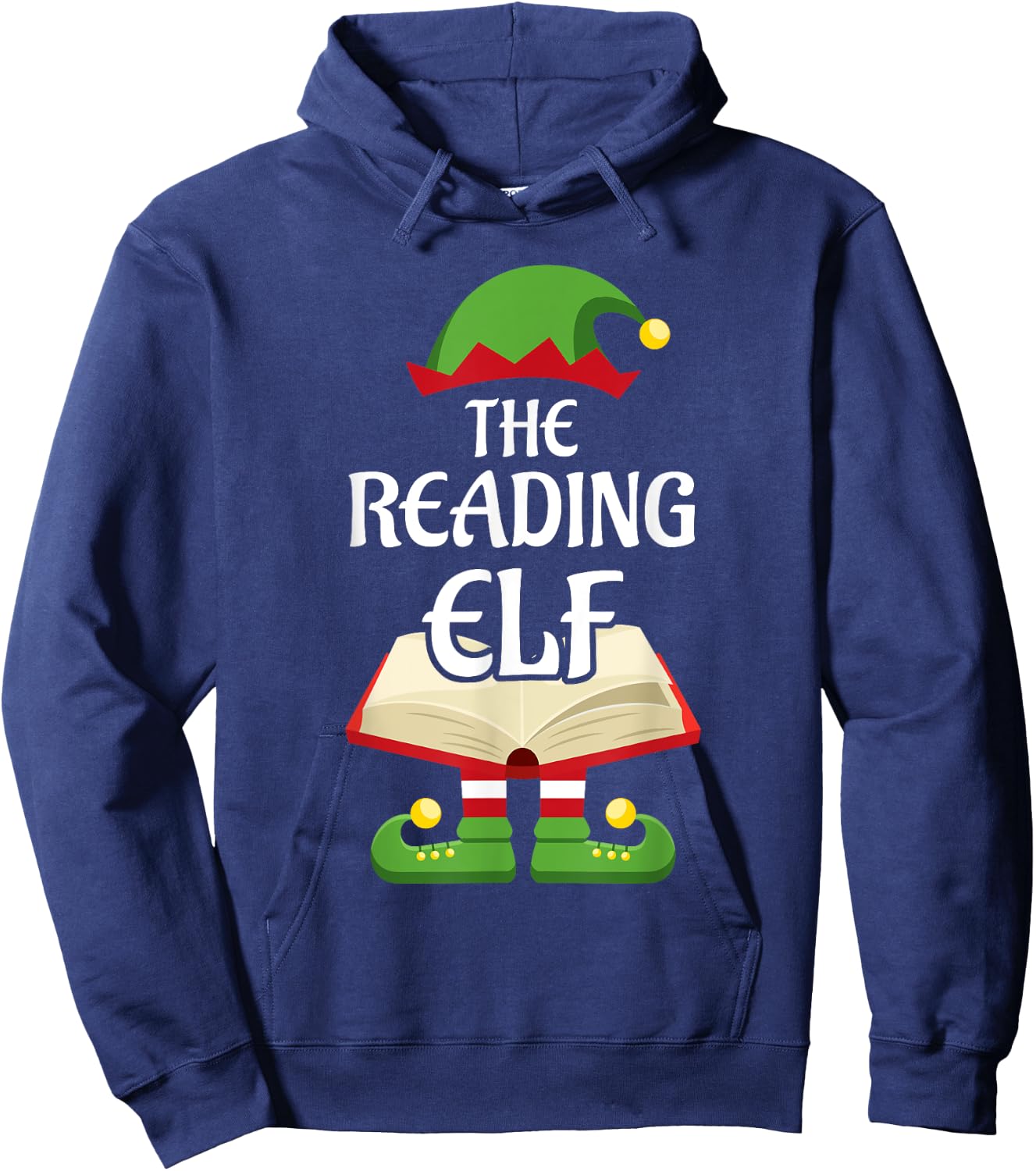 Reading Elf Family Matching Group Christmas Books Hoodie - Hoodie | Navy