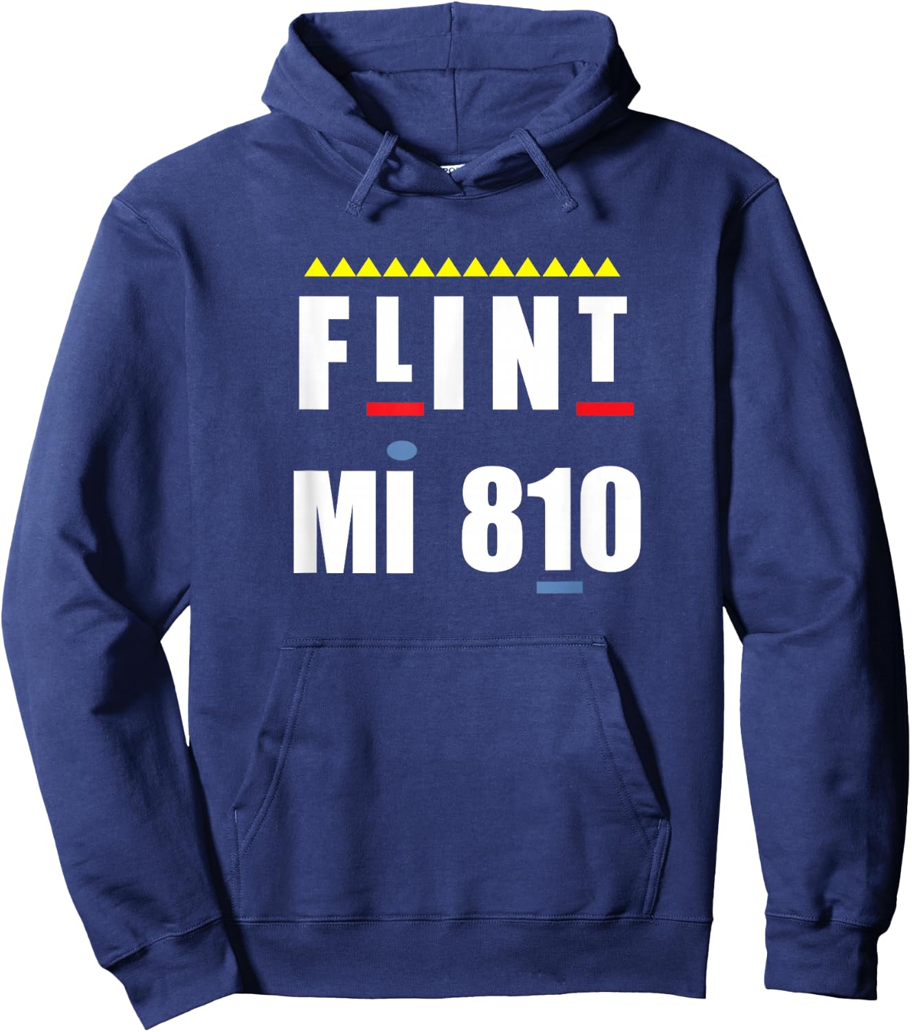 Flint Michigan MI 810 Native Residents Supporters Pride Hoodie - Hoodie | Navy