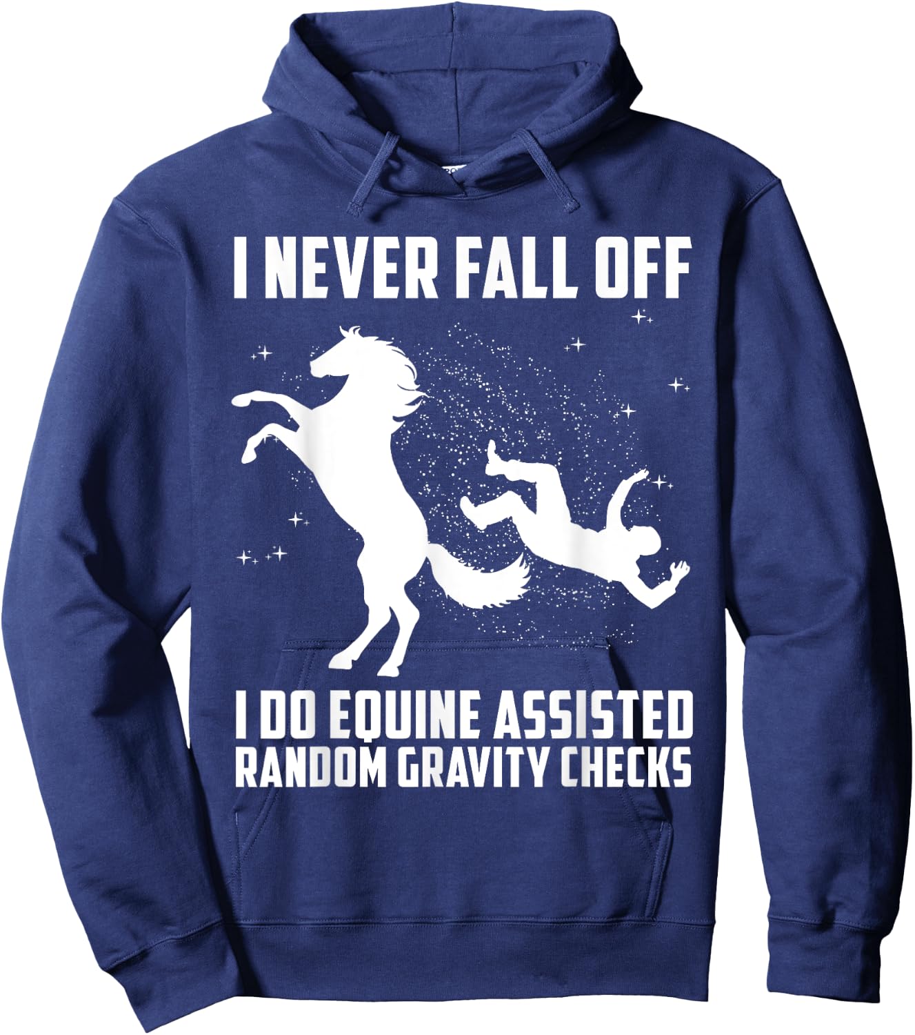 Funny Horse Art Horse Equestrian Racer Lover Men Women Kids Hoodie - Hoodie | Navy