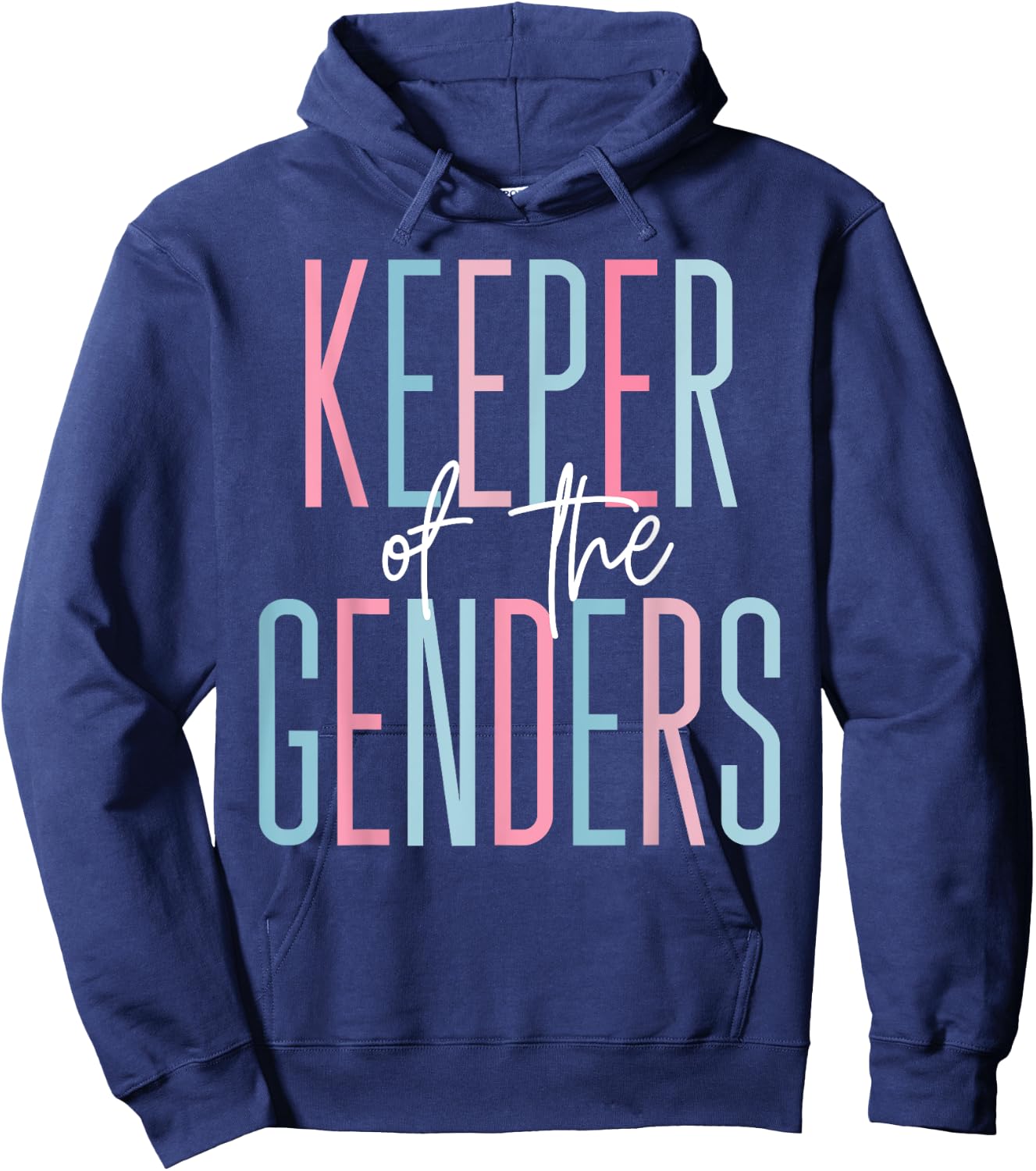 Keeper of Genders Reveal Team Girl Boy Baby Twins Cute Hoodie - Hoodie | Navy