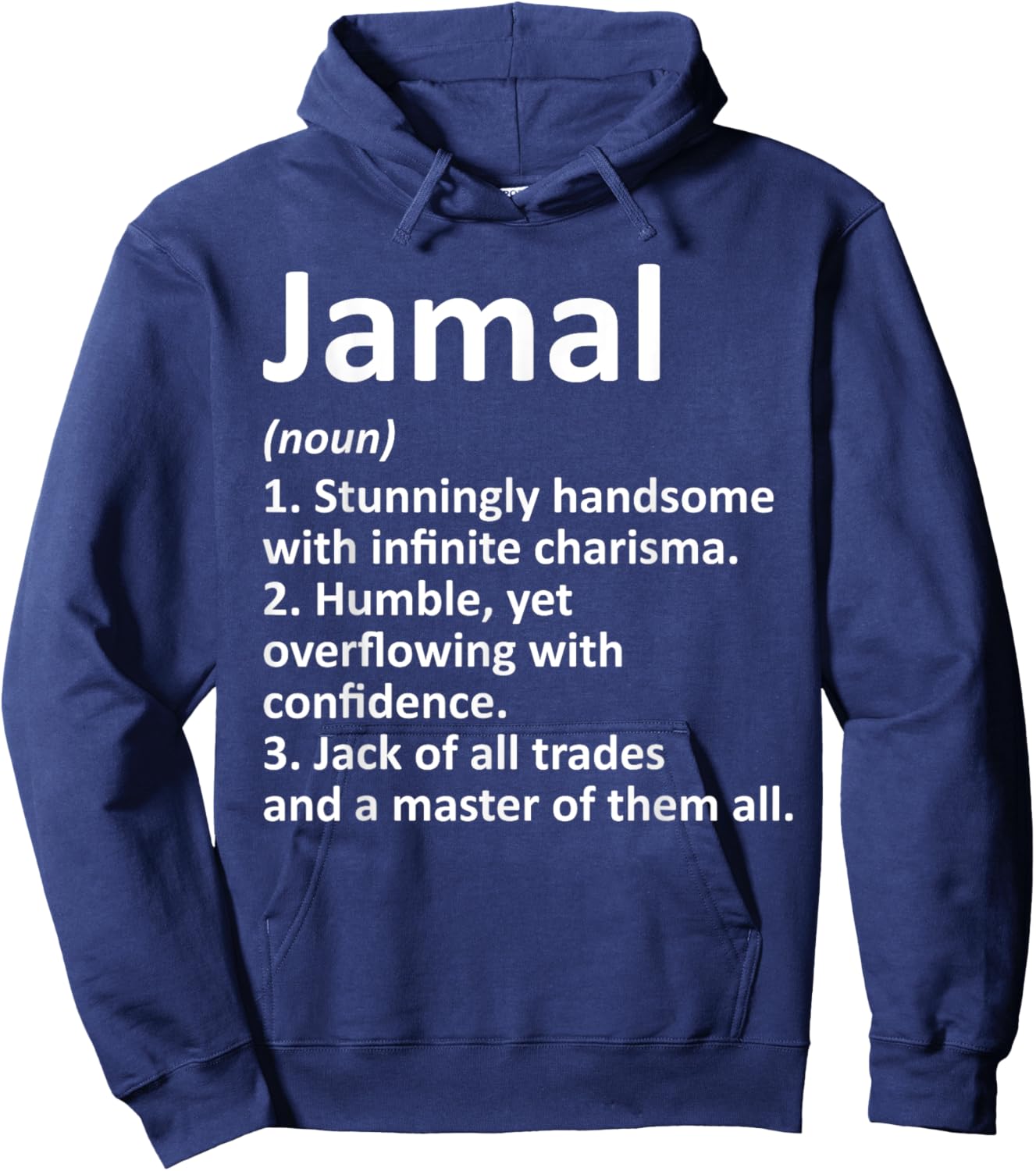 JAMAL Definition Personalized Name Funny Birthday Gift Hoodie - Hoodie | Navy
