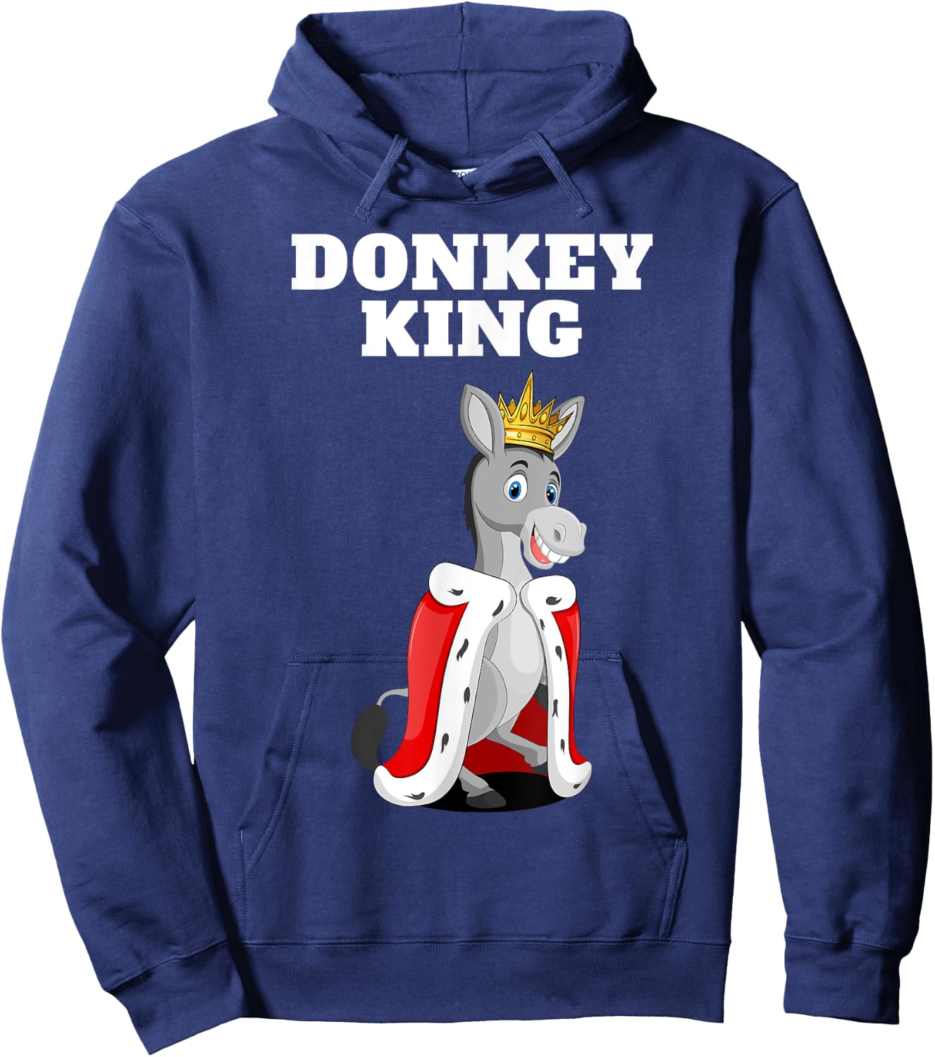 Donkey King | Donkey | Boys Donkey Hoodie - Hoodie | Navy