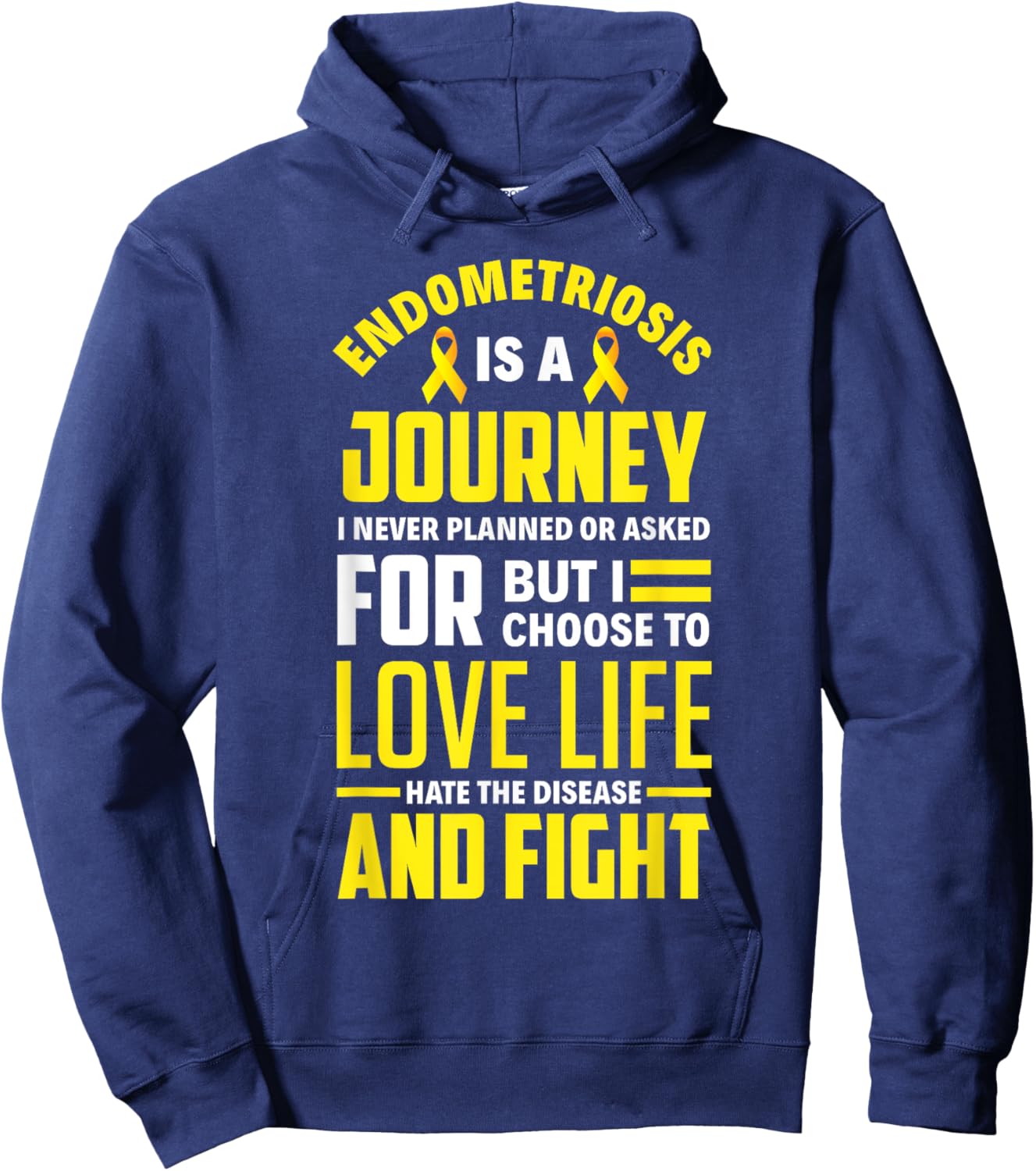 Endometriosis Awareness Month Apparel & Gifts Endo Fighter Endometriosis Warrior Hoodie - Hoodie | Navy