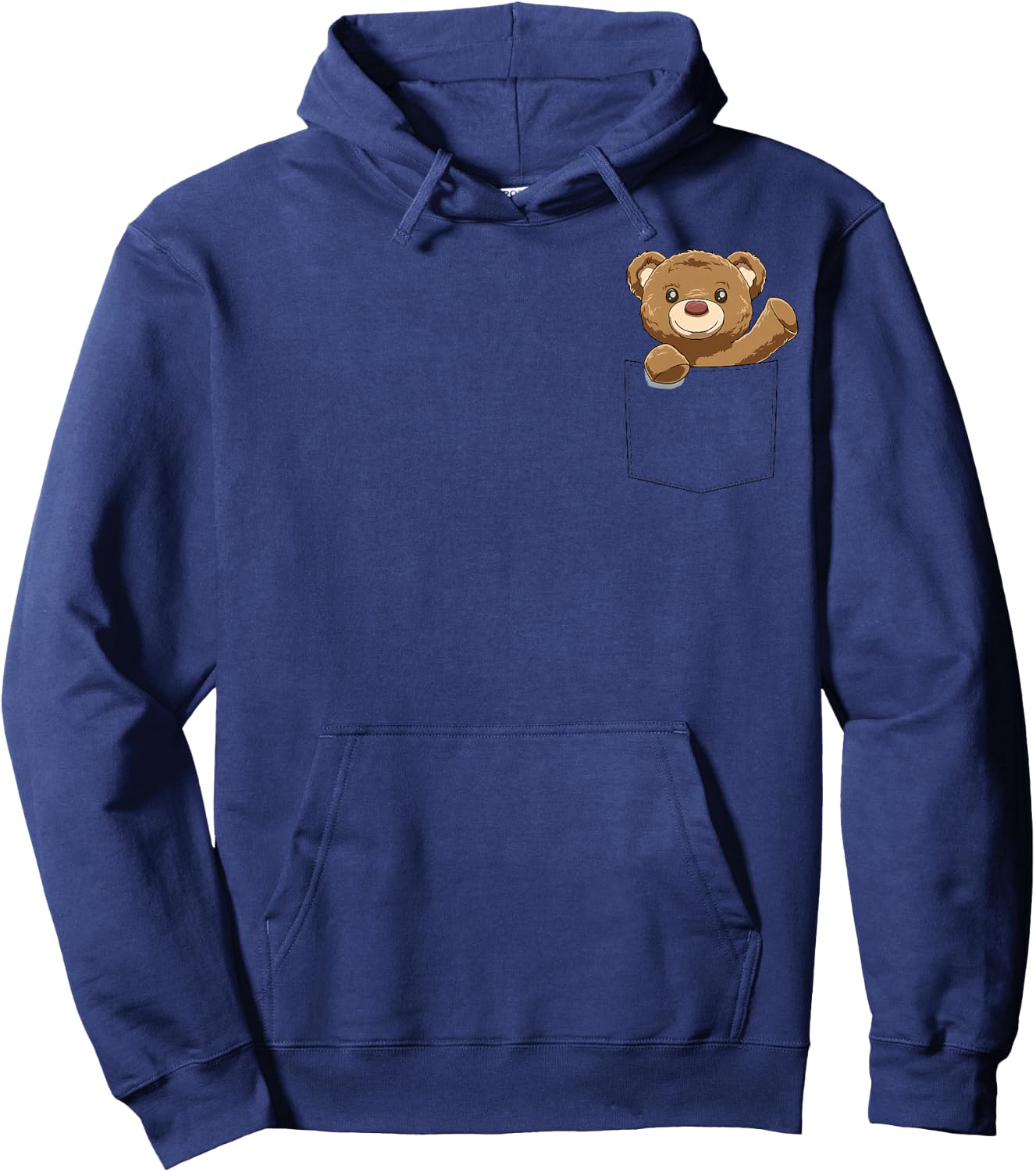 Teddy Bear Pocket Teddy Bear in Pocket Teddy Bear Peeking Hoodie - Hoodie | Navy