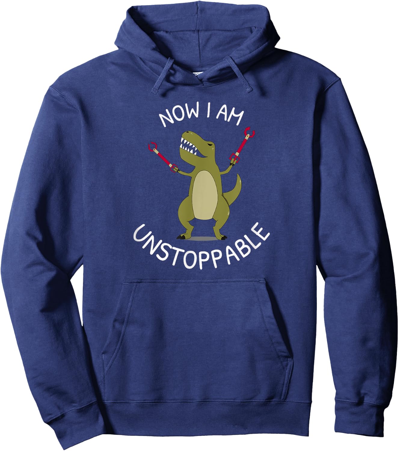 Unstoppable T-Rex | Funny TRex with Tiny Arms Got Grabbers Hoodie - Hoodie | Navy
