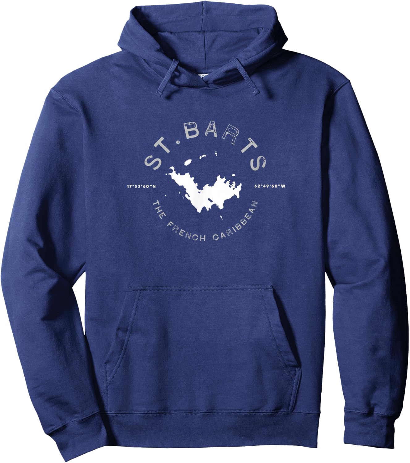 St. Bart's vintage style Graphic T shirt Hoodie - Hoodie | Navy