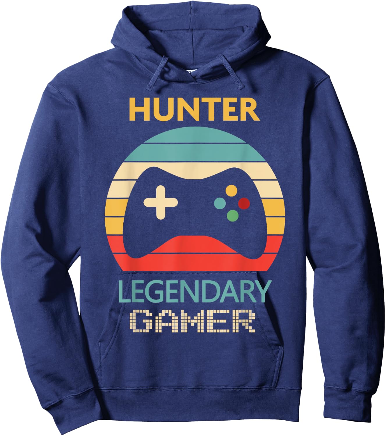 Hunter Name Gift - Personalized Legendary Gamer Hoodie - Hoodie | Navy