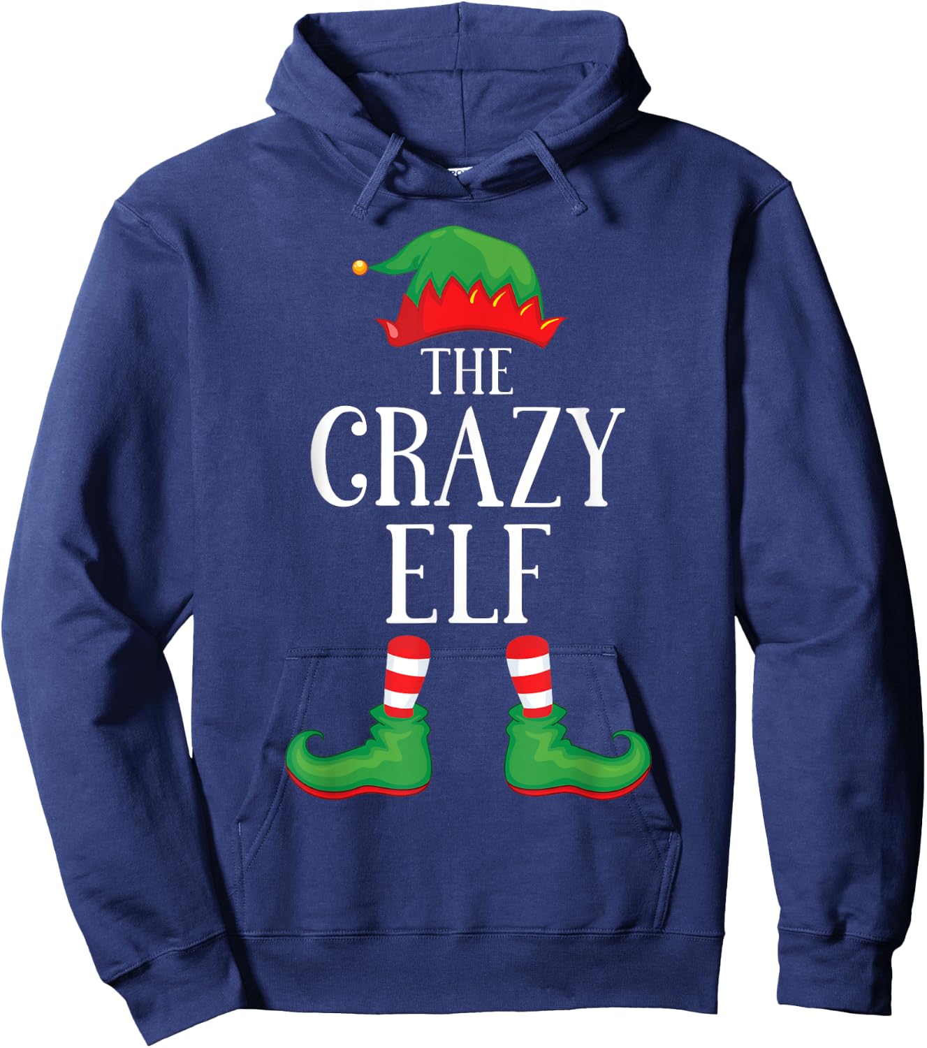 Crazy Elf Matching Group Xmas Funny Family Christmas Hoodie - Hoodie | Navy