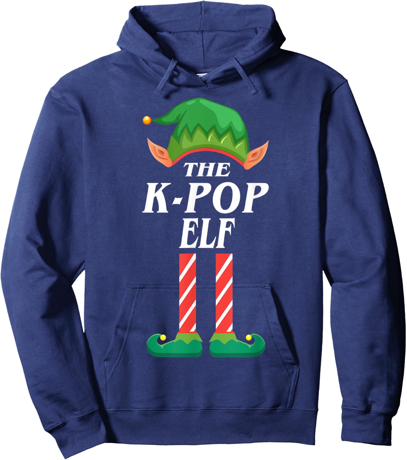 K-Pop elf christmas pajamas for family matching elf Hoodie - Hoodie | Navy