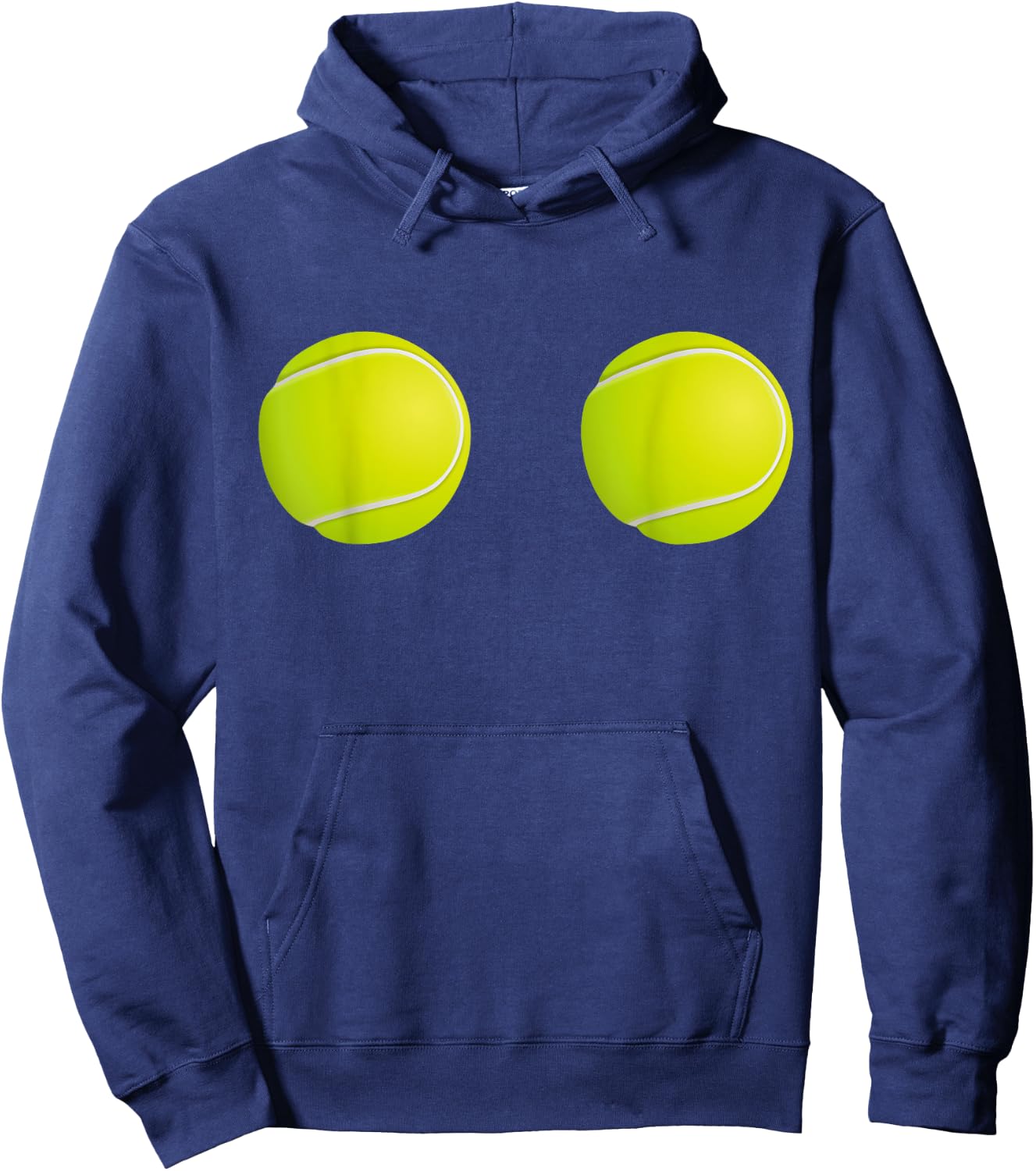 Tennis Ball Boobs Breasts Bra Funny Hoodie - Hoodie | Navy