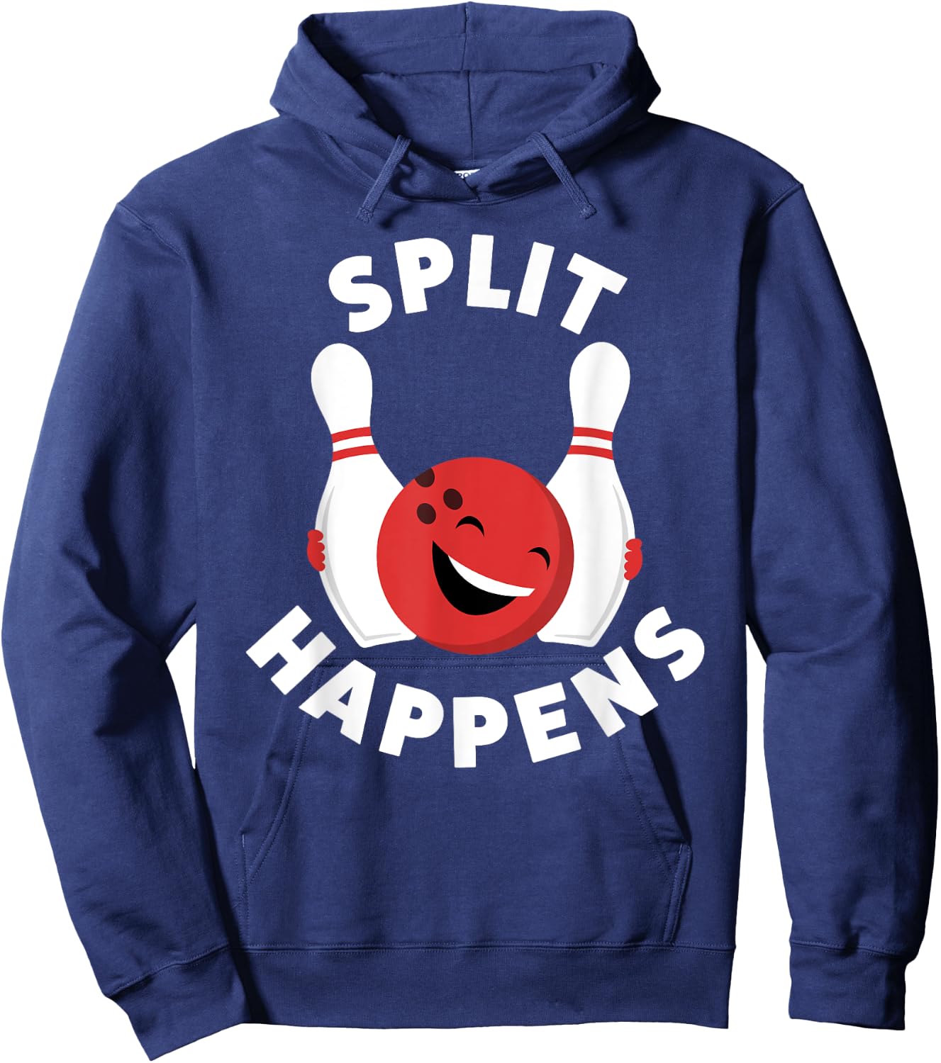Split Happens | Funny Bowling Shirt Hoodie - Hoodie | Navy