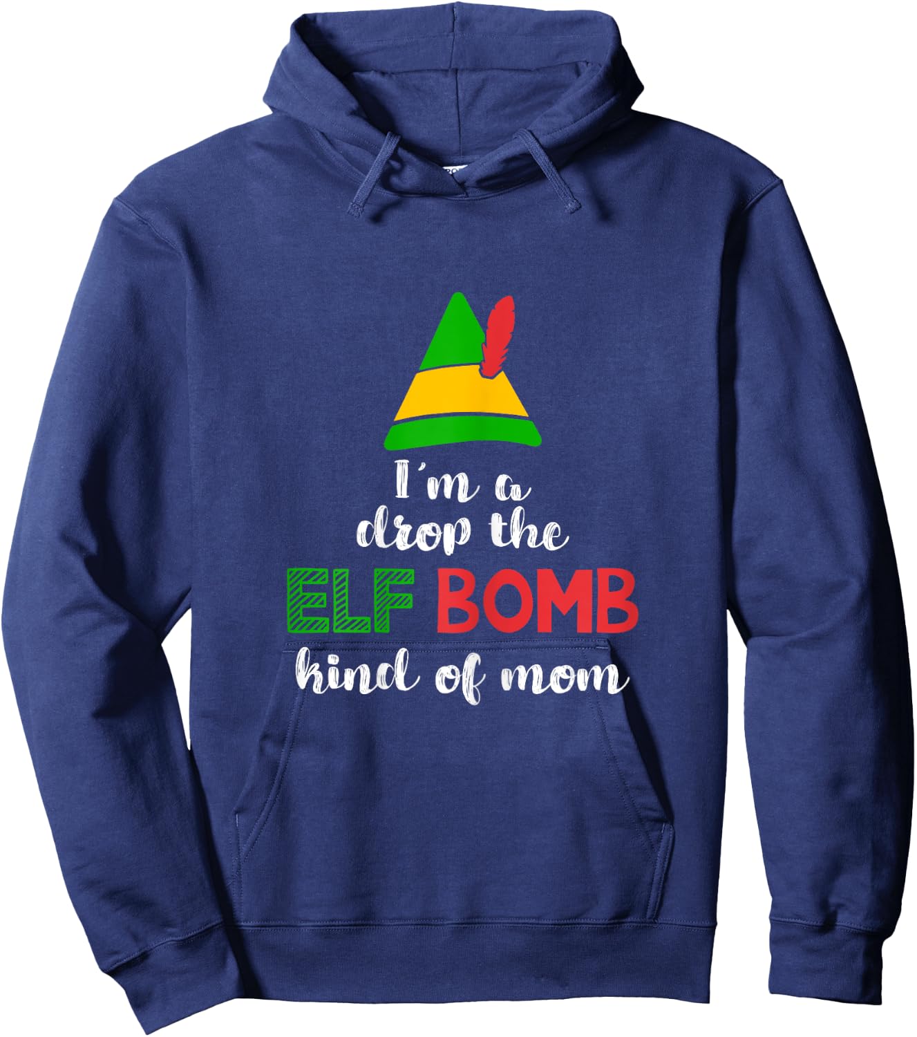 Cussing Christmas Funny Elf Bomb For Moms Shirt Hoodie - Hoodie | Navy
