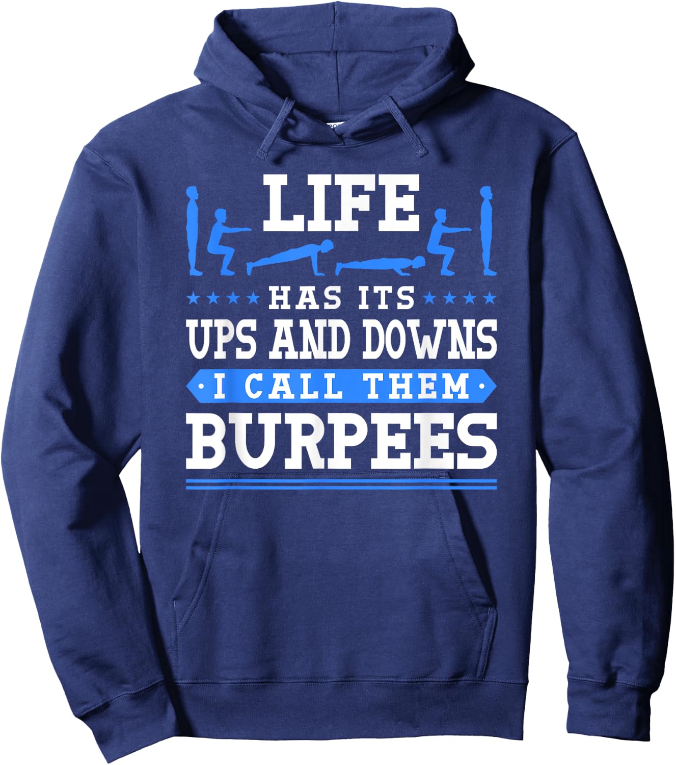 Best Gym Gear -Adults Funny Burpees Workout Hoodie - Hoodie | Navy