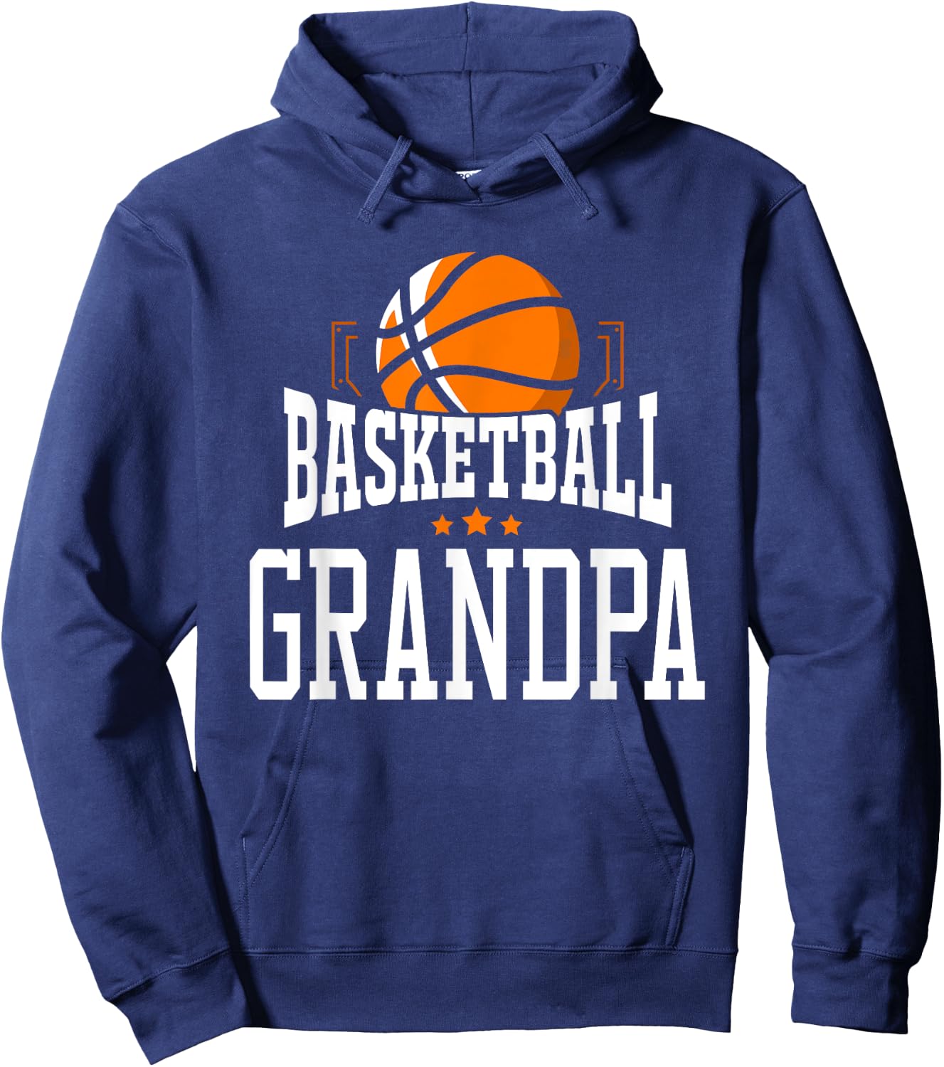 Basketball Grandpa Team Sports Fan Hoodie - Hoodie | Navy