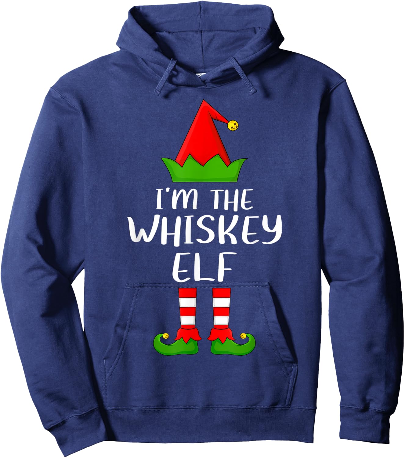 Funny Matching Family I'm The Whiskey Elf Christmas Hoodie - Hoodie | Navy