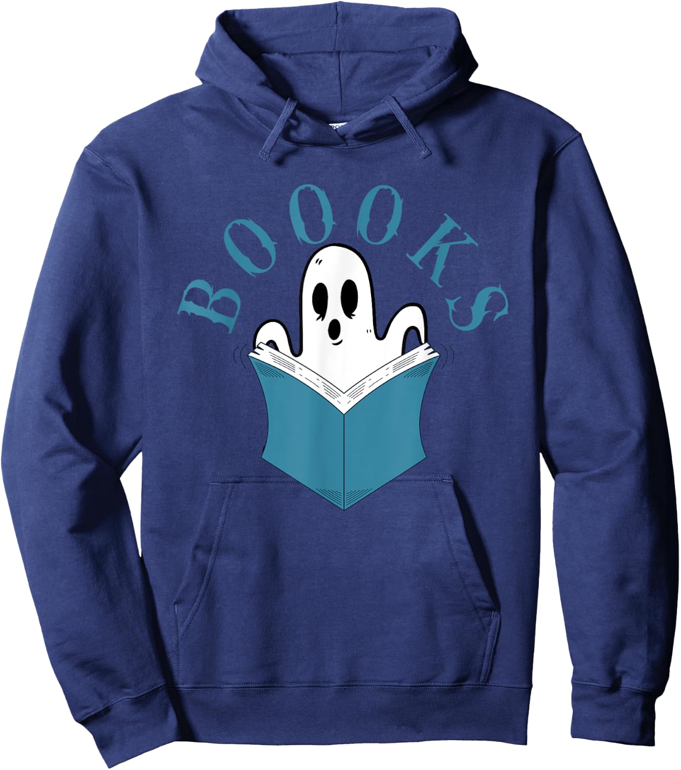 Reading Ghost Boooooks Scary Library Halloween Librarian Hoodie - Hoodie | Navy