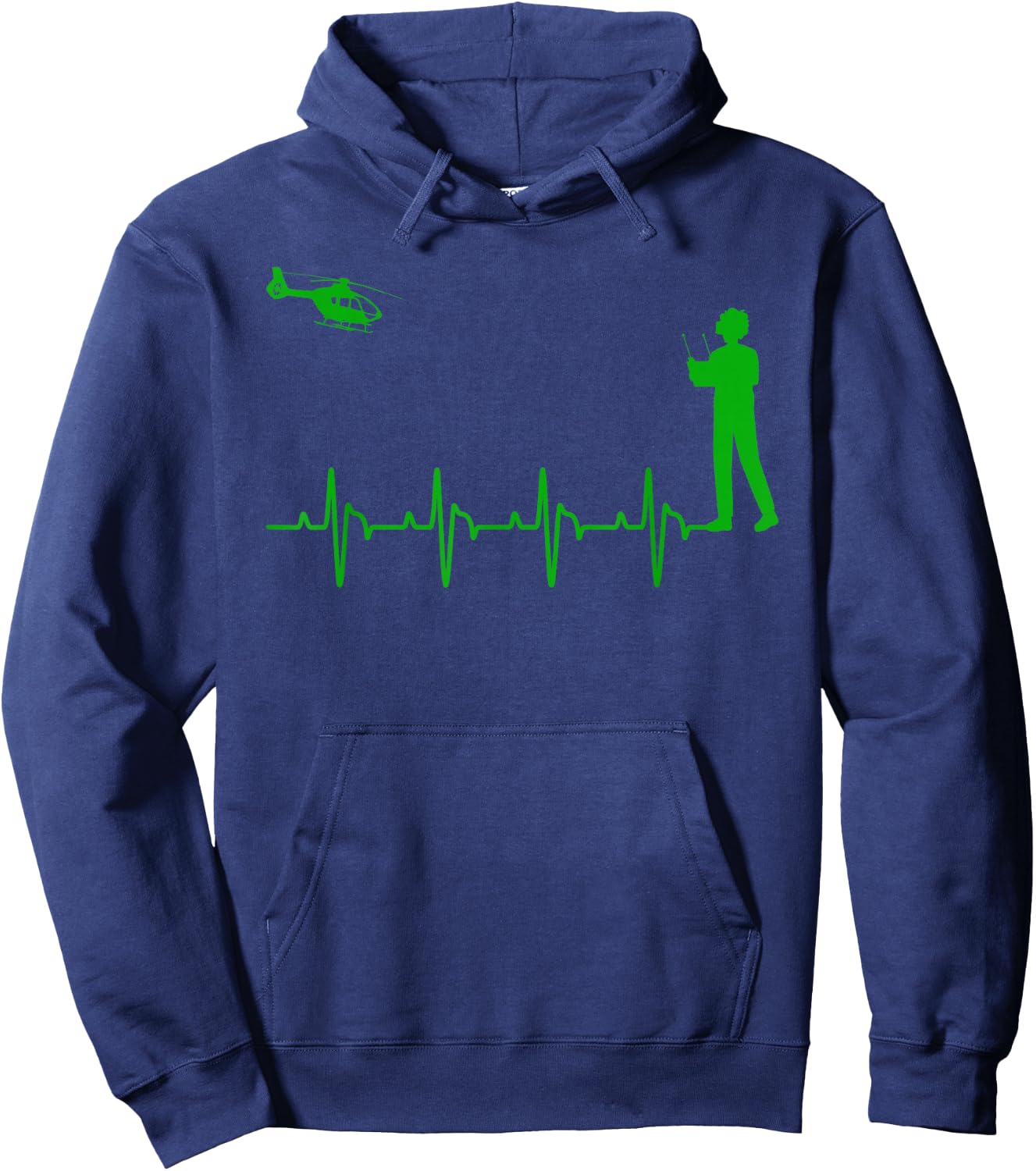 RC Helicopters Heartbeat RC Airfield Helicopter RTF Hoodie - Hoodie | Navy