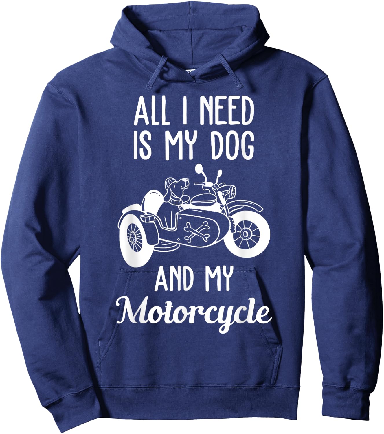 Motorbike Dog Lovers Motorcyclists Men Women Hoodie - Hoodie | Navy