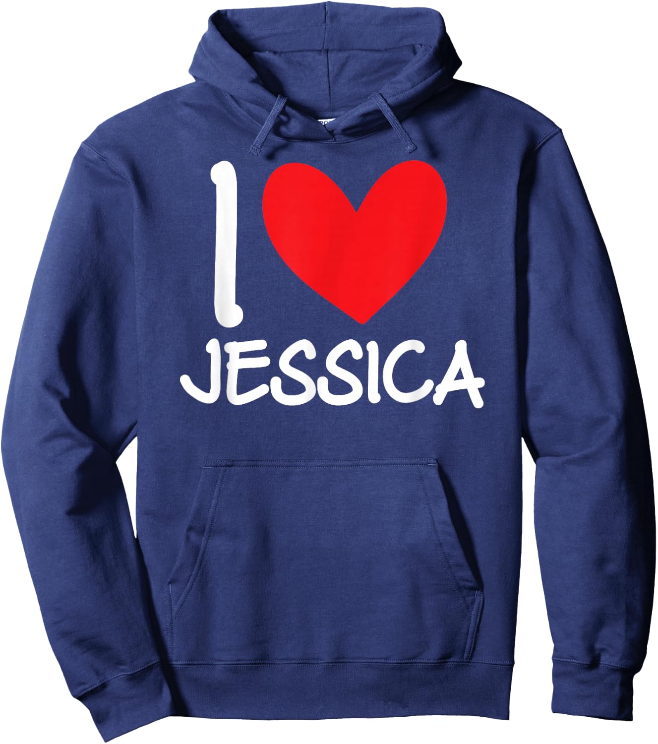 I Love Jessica Name Personalized Girl Woman BFF Friend Heart Hoodie - Hoodie | Navy
