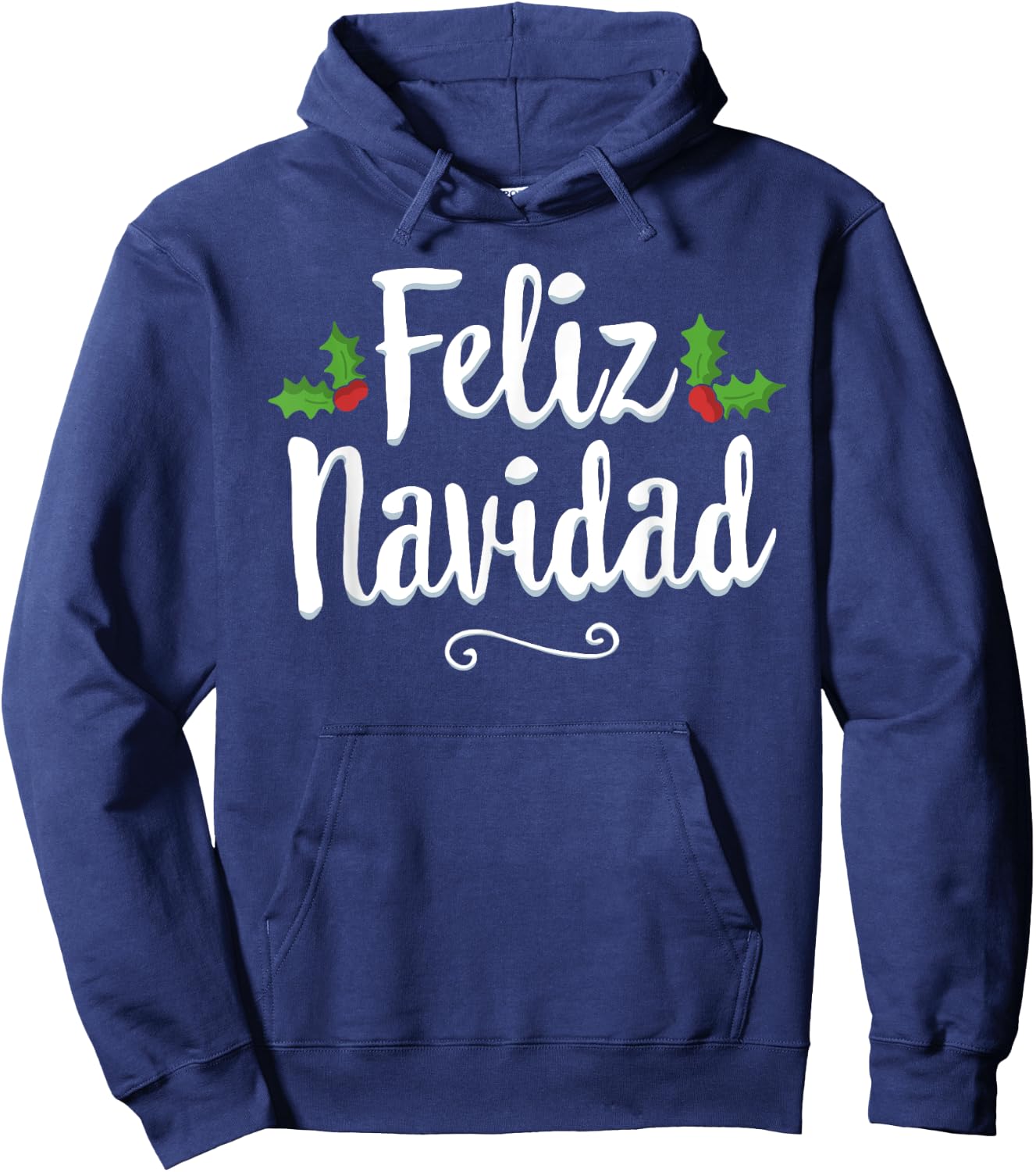 Vintage Feliz Navidad Retro Mexican Christmas Spanish Xmas Hoodie - Hoodie | Navy