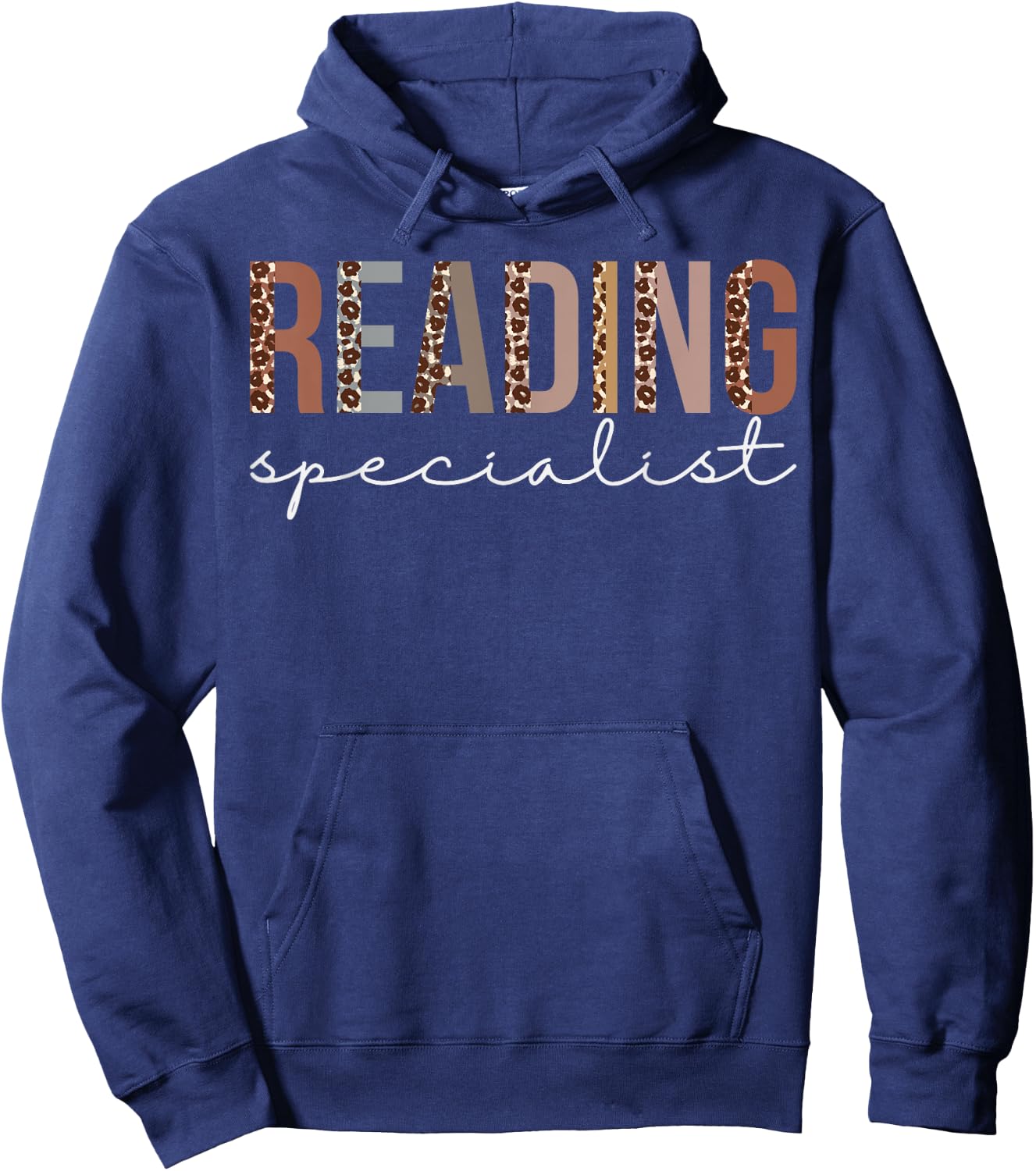 Reading Specialist Leopard Appreciation For Work Hoodie - Hoodie | Navy