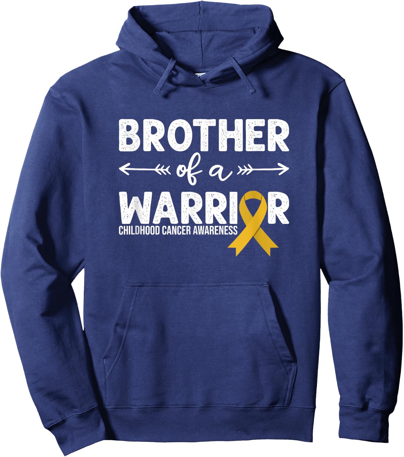 Brother Of A Warrior - Childhood Cancer Awareness Hoodie - Hoodie | Navy
