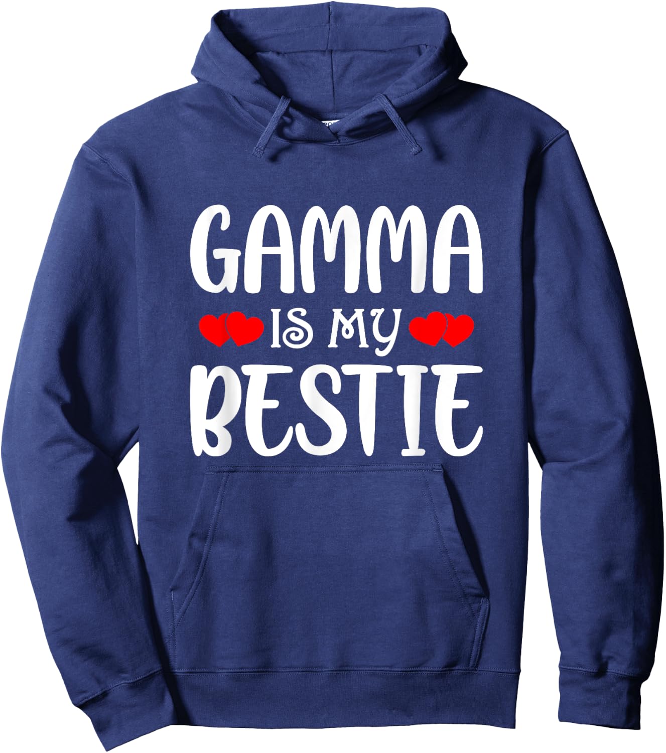 Gamma Is My Bestie Toddler Design from Grandma Grandpa Hoodie - Hoodie | Navy
