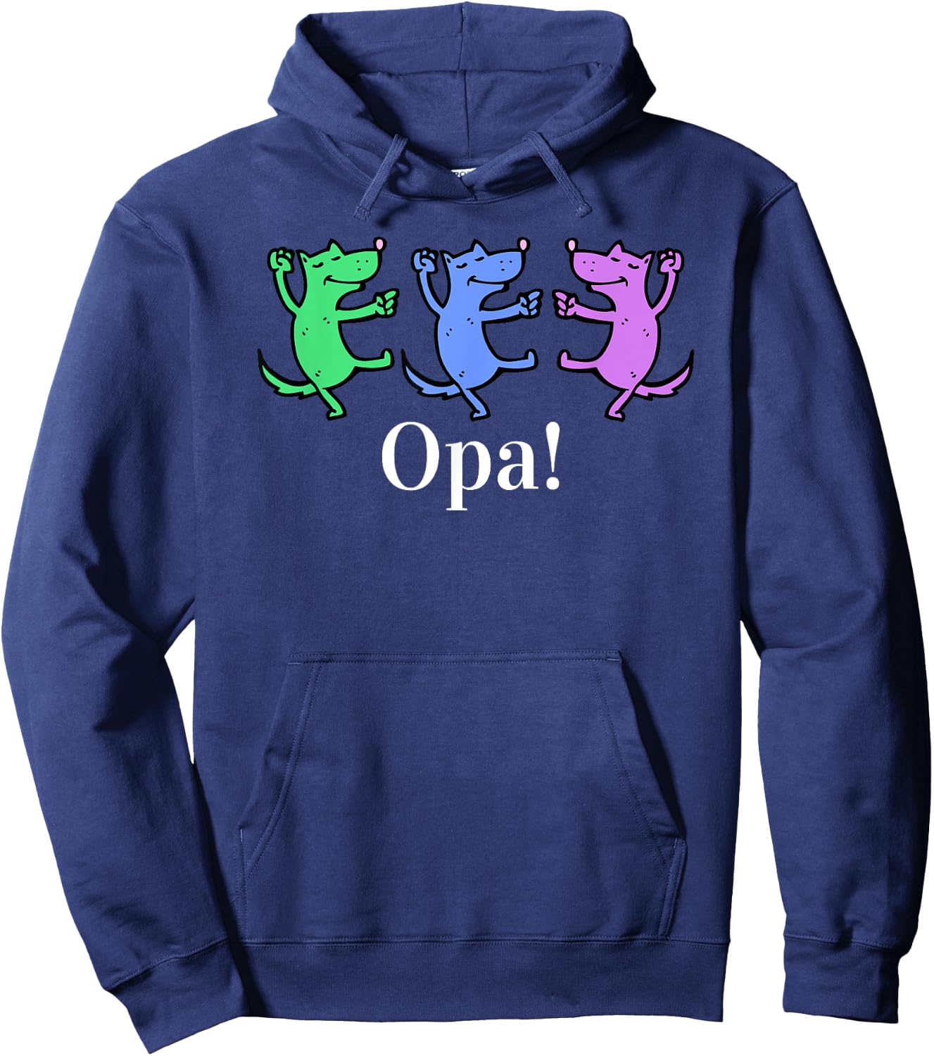 Opa! Greek Funny , Grecian Happy Dance, Party T Shirt Hoodie - Hoodie | Navy
