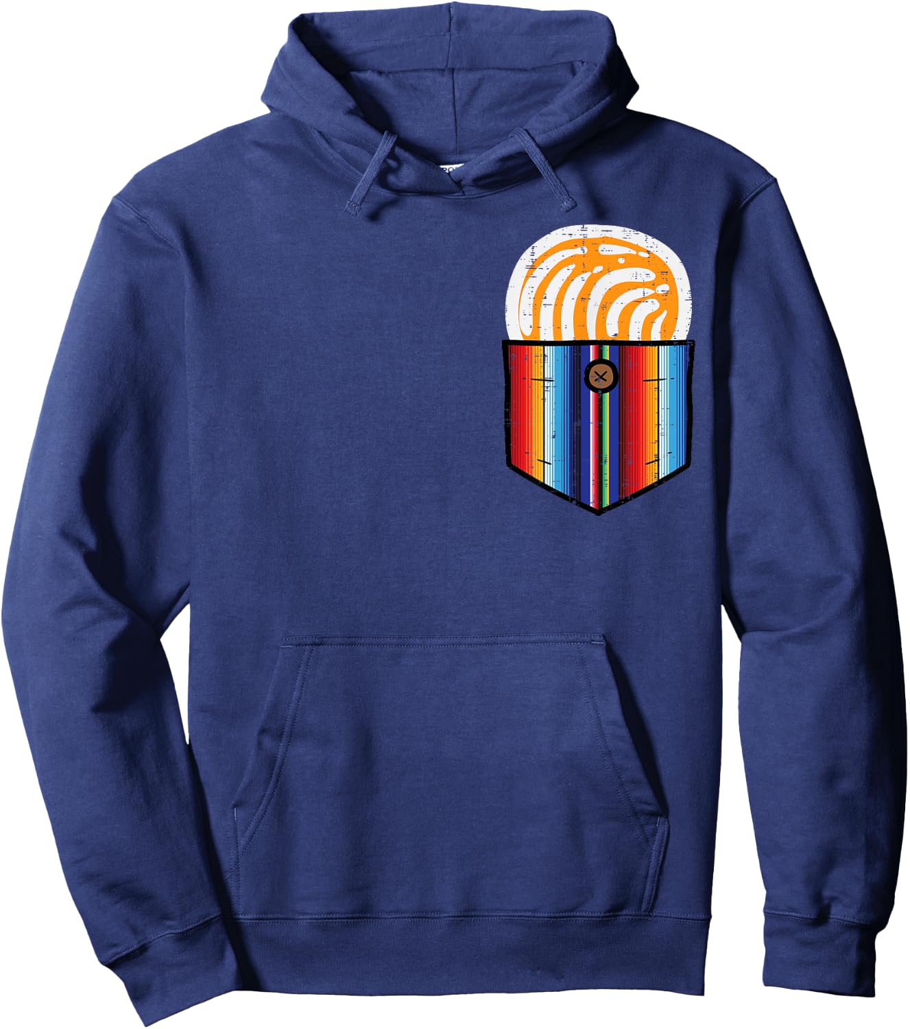 Conchas Serape Pocket Cinco De Mayo Mexican Fiesta Party Hoodie - Hoodie | Navy