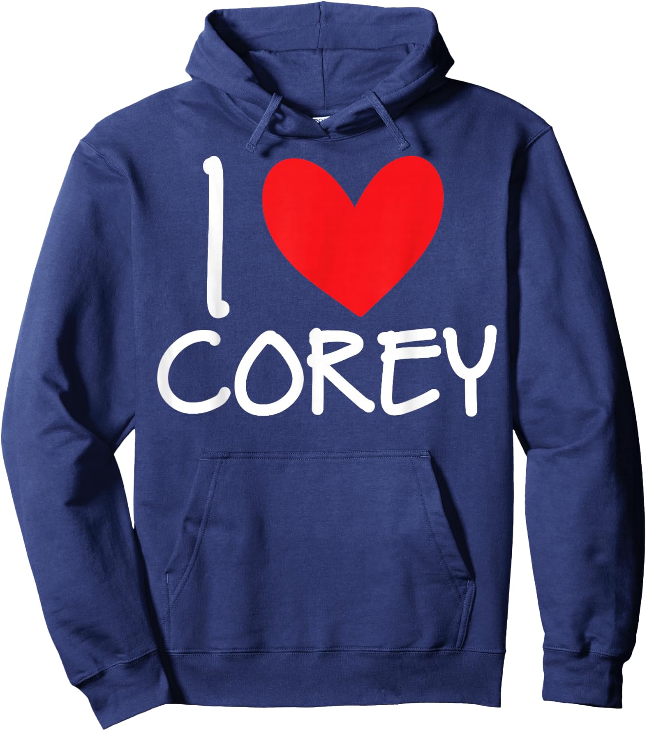 I Love Corey Name Personalized Men Guy BFF Friend Heart Man Hoodie - Hoodie | Navy