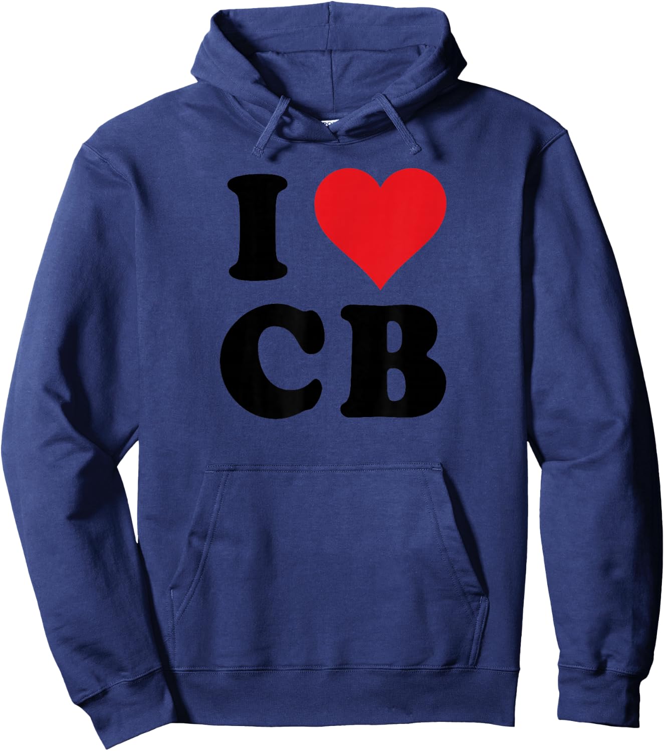 I Heart CB Initials I Love C.B. First And Last Name C B Hoodie - Hoodie | Navy