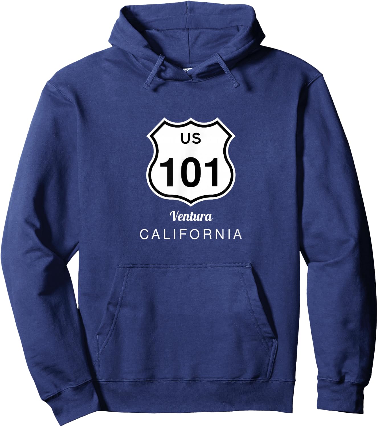 Ventura California Historic US Route 101 US Highway 101 Hoodie - Hoodie | Navy