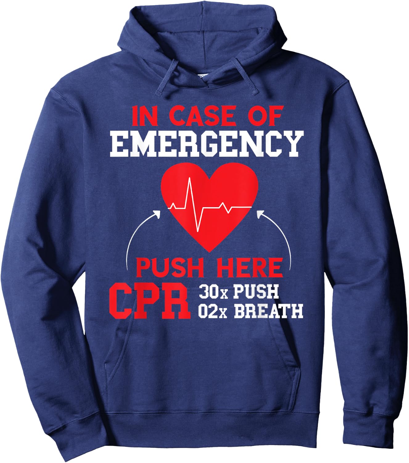 In Case Of Emergency First Aid Instructor CPR Instructor Hoodie - Hoodie | Navy