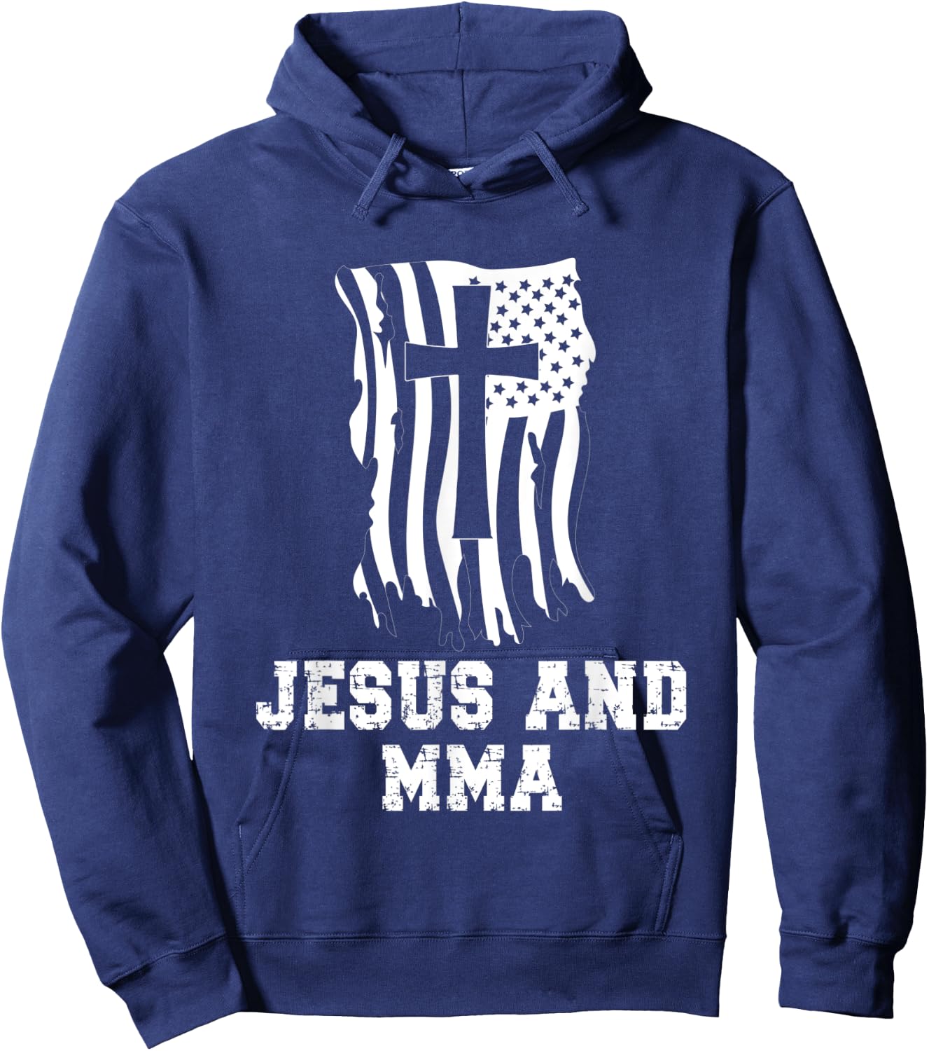 Jesus And MMA Beginner Design for Christian Martial Arts Fan Hoodie - Hoodie | Navy