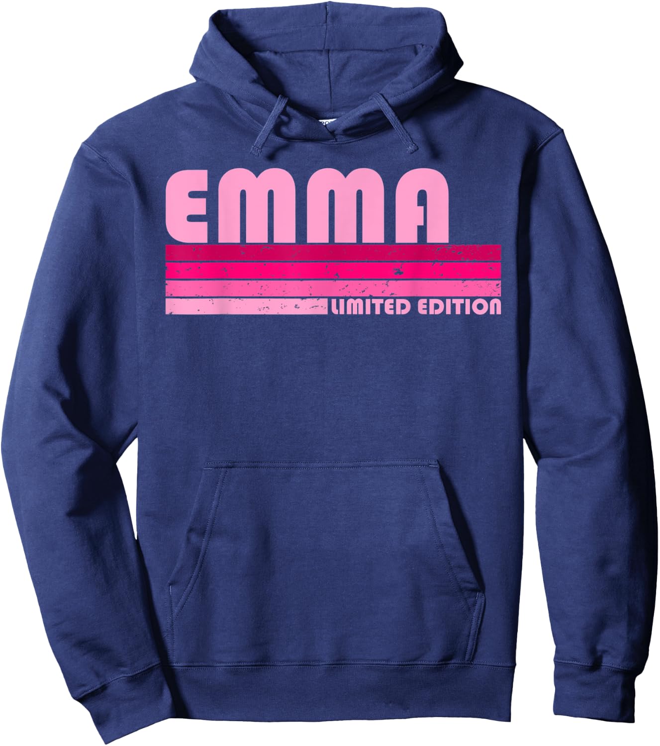 EMMA Name Personalized Retro Vintage 80s 90s Birthday Hoodie - Hoodie | Navy