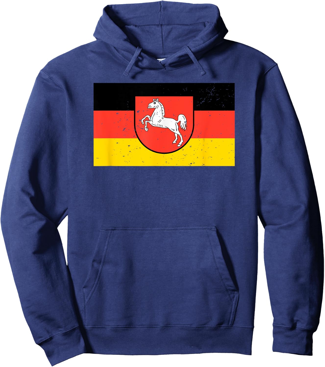 Lower Saxony Logo Flag, Lower Saxony Coat of Arms Hoodie - Hoodie | Navy