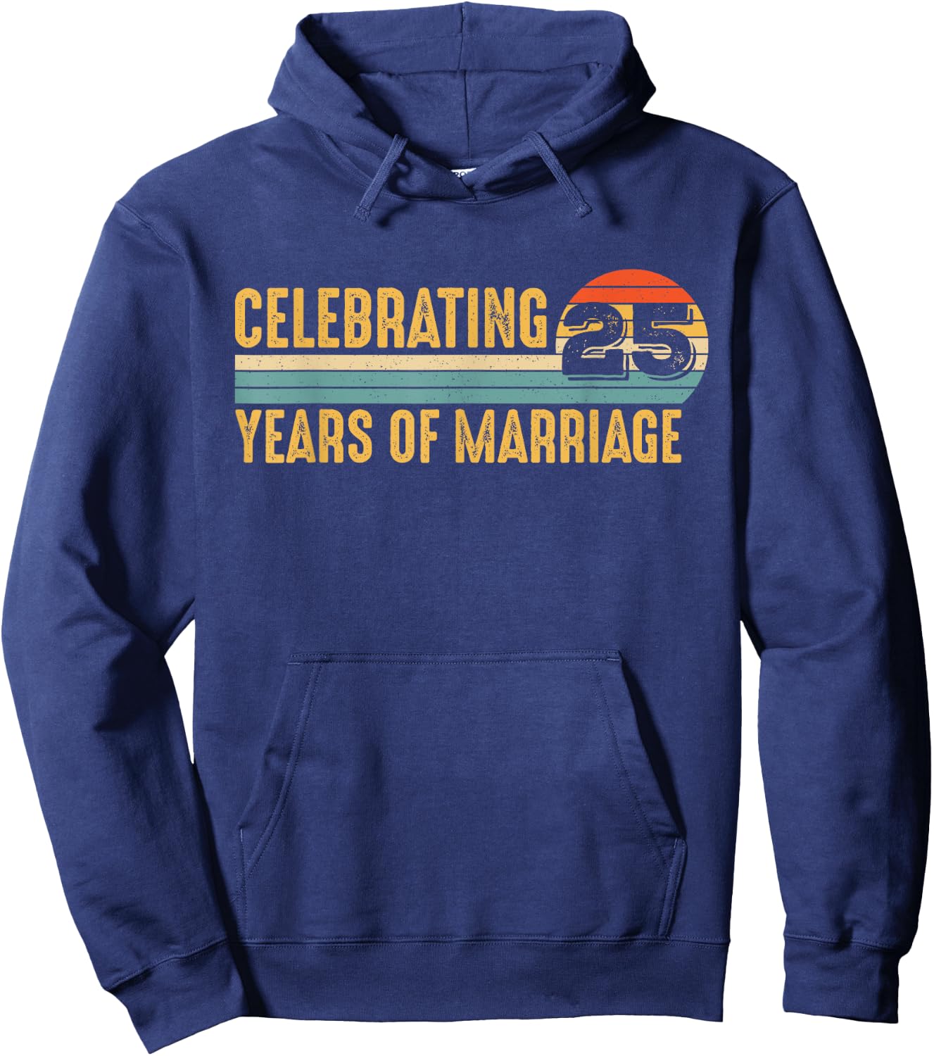 25th Anniversary 25 Years Couple 25th Wedding Anniversary Hoodie - Hoodie | Navy