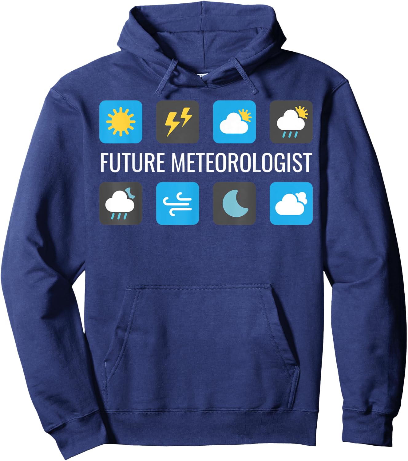 Future Meteorologist Weather Forecast Icons Gift Hoodie - Hoodie | Navy