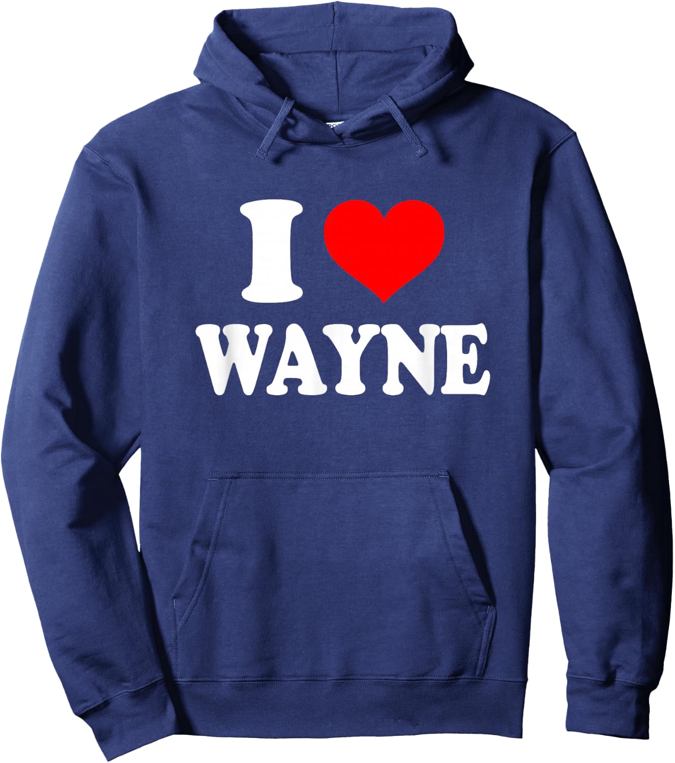 Wayne - I Heart Wayne - I Love Wayne Small Hoodie - Hoodie | Navy