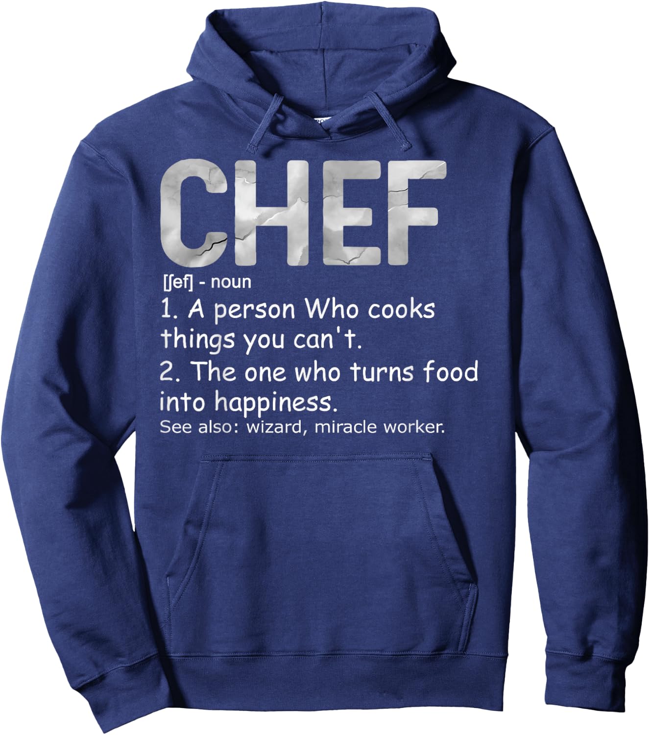 Chef Definition Chef & Cook Funny Cooking Culinary Hoodie - Hoodie | Navy