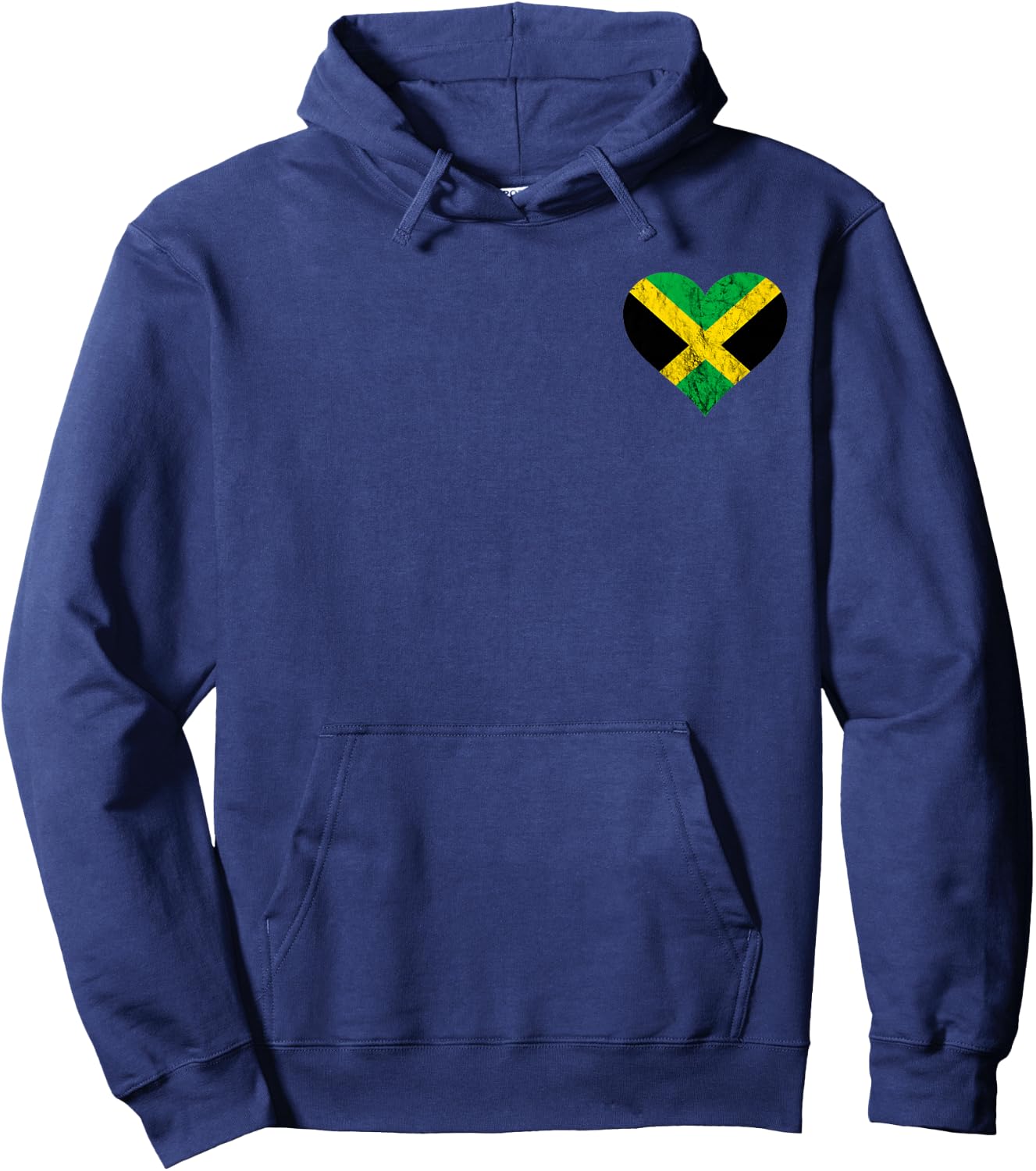 Jamaica Heart Jamaican Pride Caribbean Heritage Flag Hoodie - Hoodie | Navy