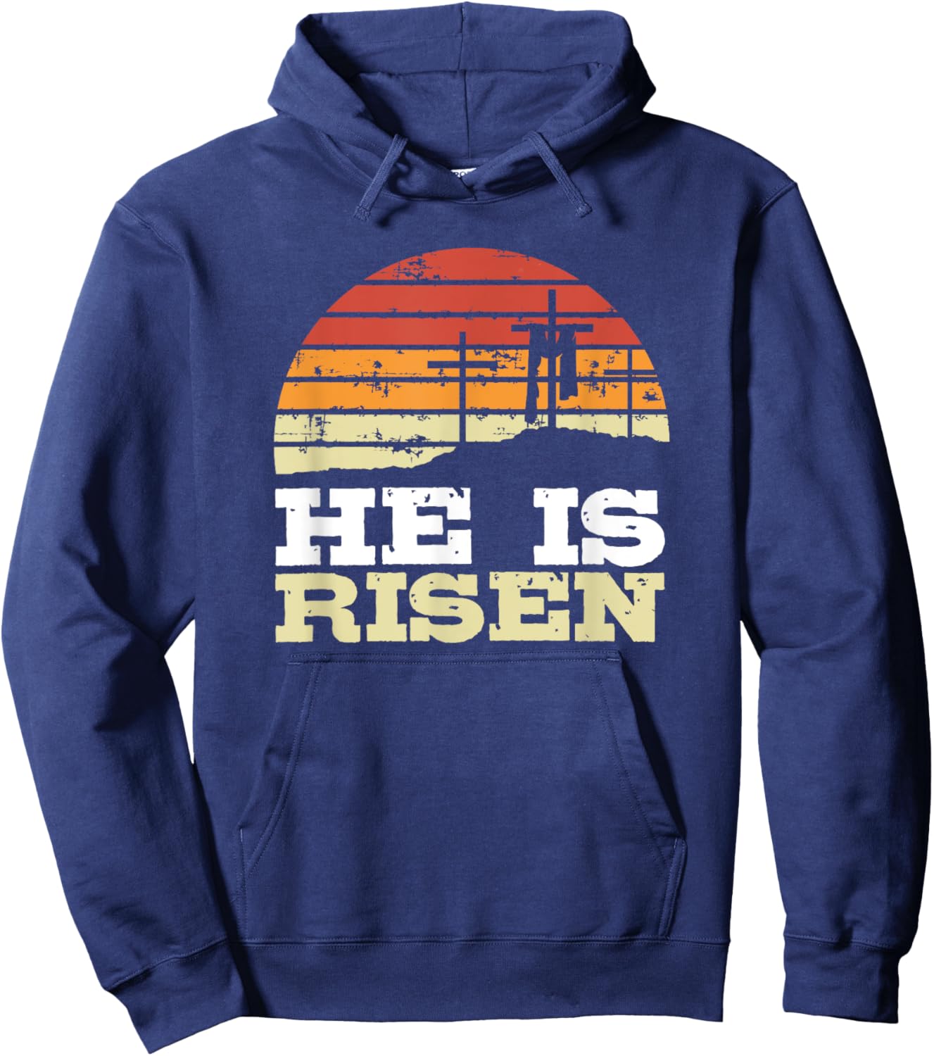 He Is Risen Jesus Happy Easter Christian Faith Cute Hoodie - Hoodie | Navy