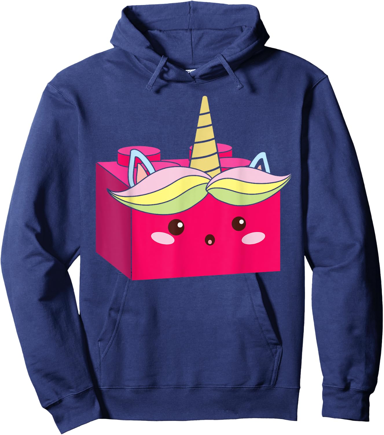 Unicorn Lover Master Builder Bricks Building Blocks Hoodie - Hoodie | Navy