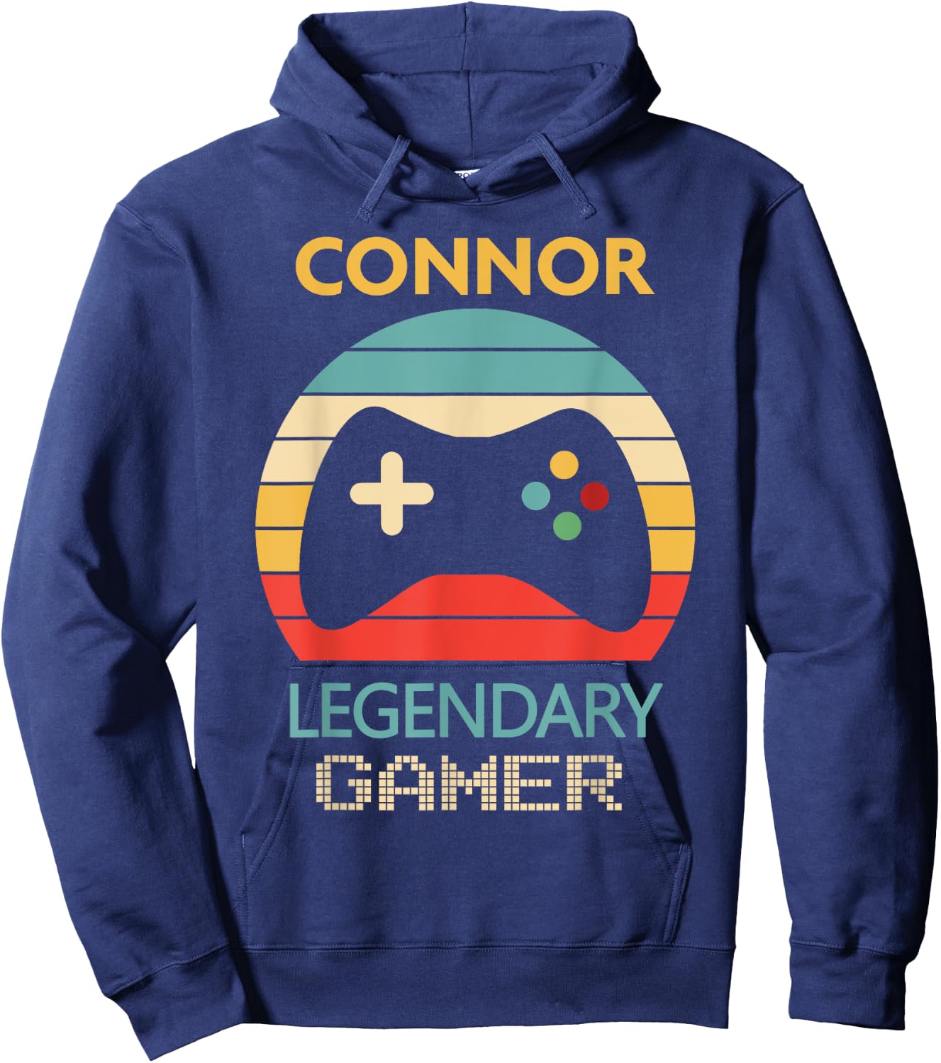 Connor Name Gift - Personalized Legendary Gamer Hoodie - Hoodie | Navy