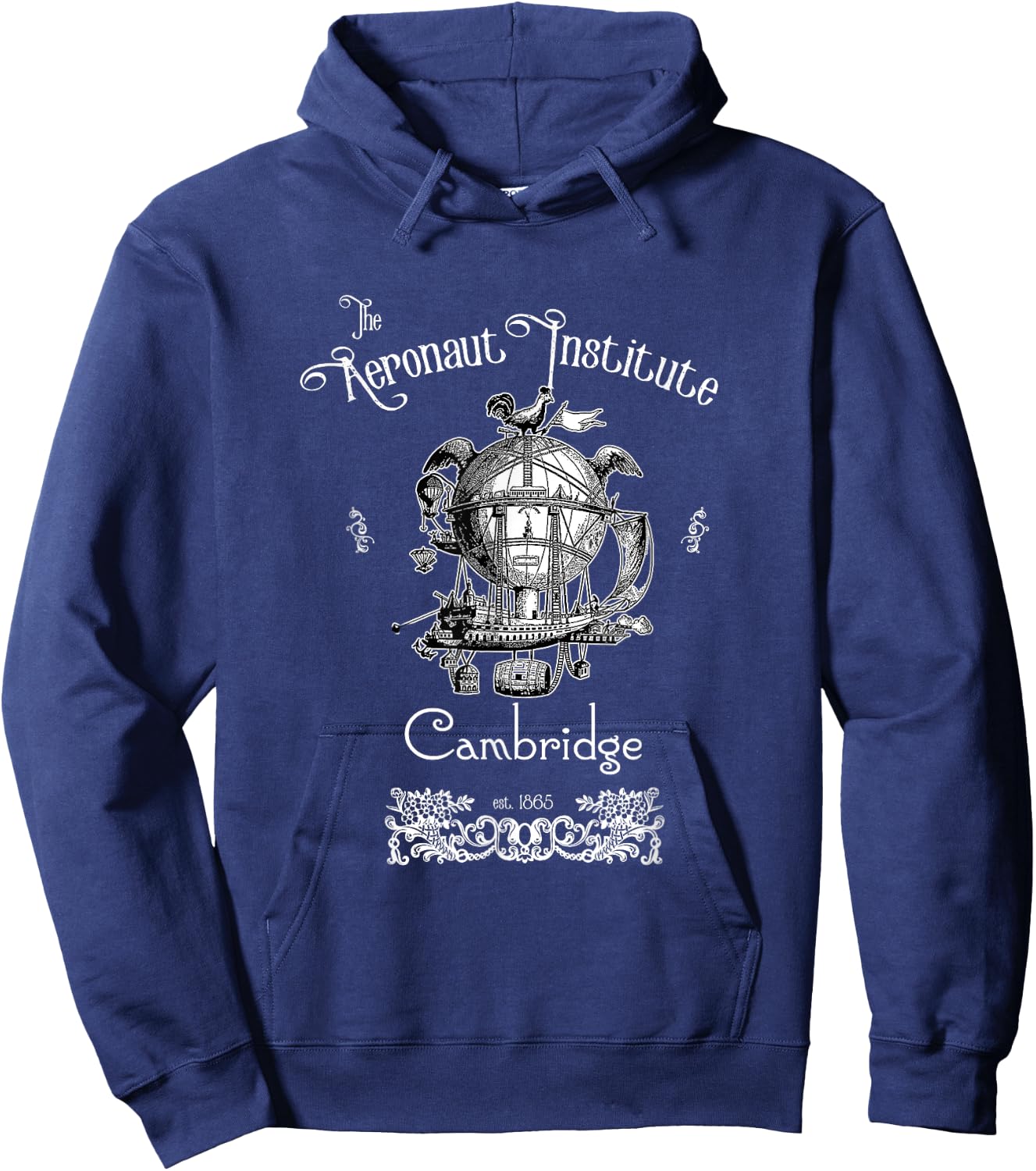 The Aeronaut Institute Steampunk dirigible pilot Hoodie - Hoodie | Navy