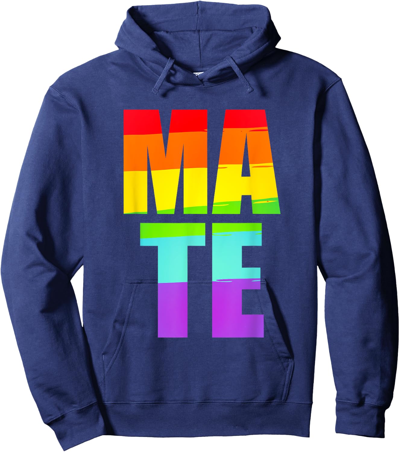 Soul Mate LGBTQ Pride Matching Gay Lesbian Couple Rainbow Hoodie - Hoodie | Navy