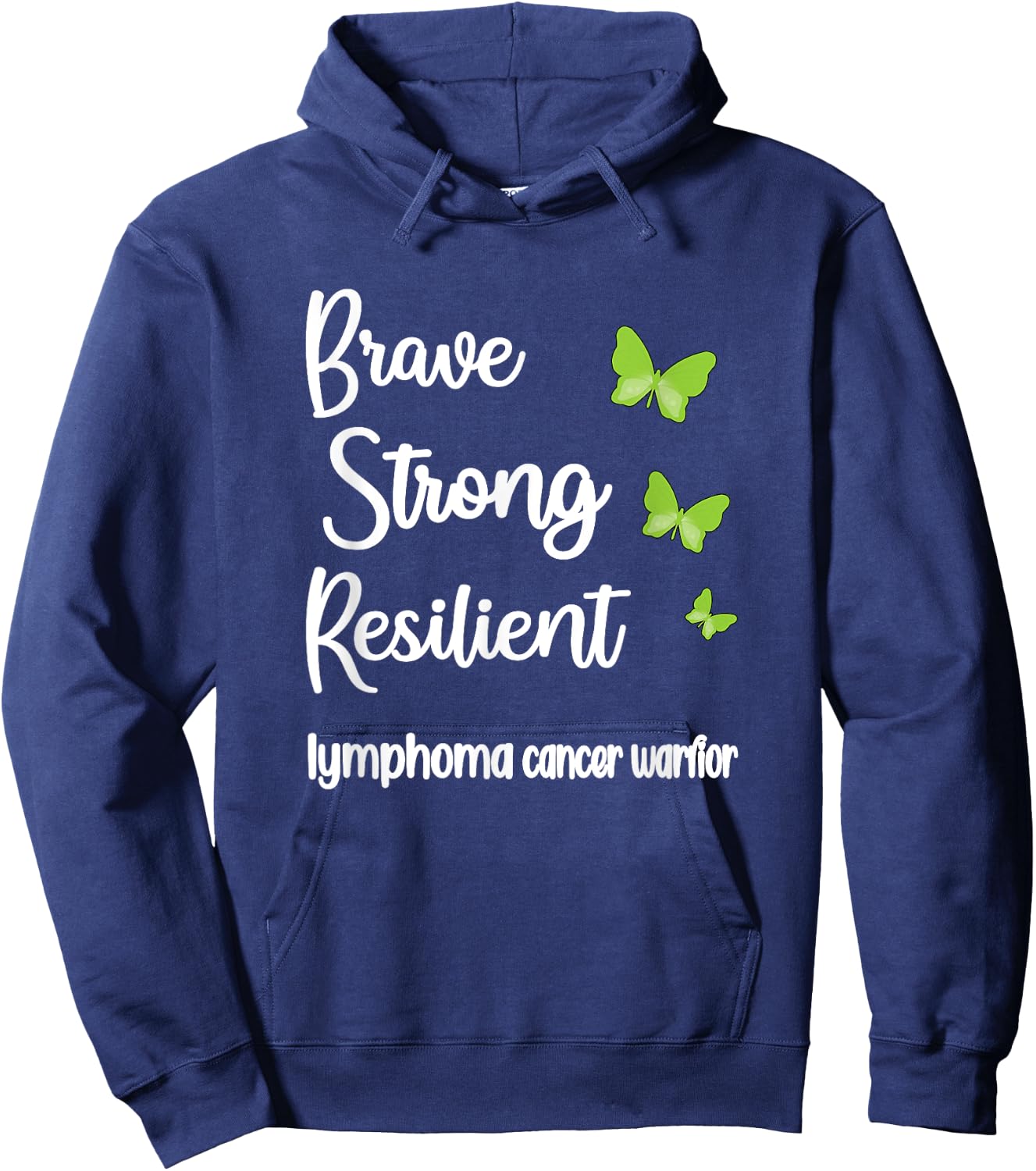 Lymphoma Cancer Warrior | Hodgkins Lymphoma Survivor Hoodie - Hoodie | Navy