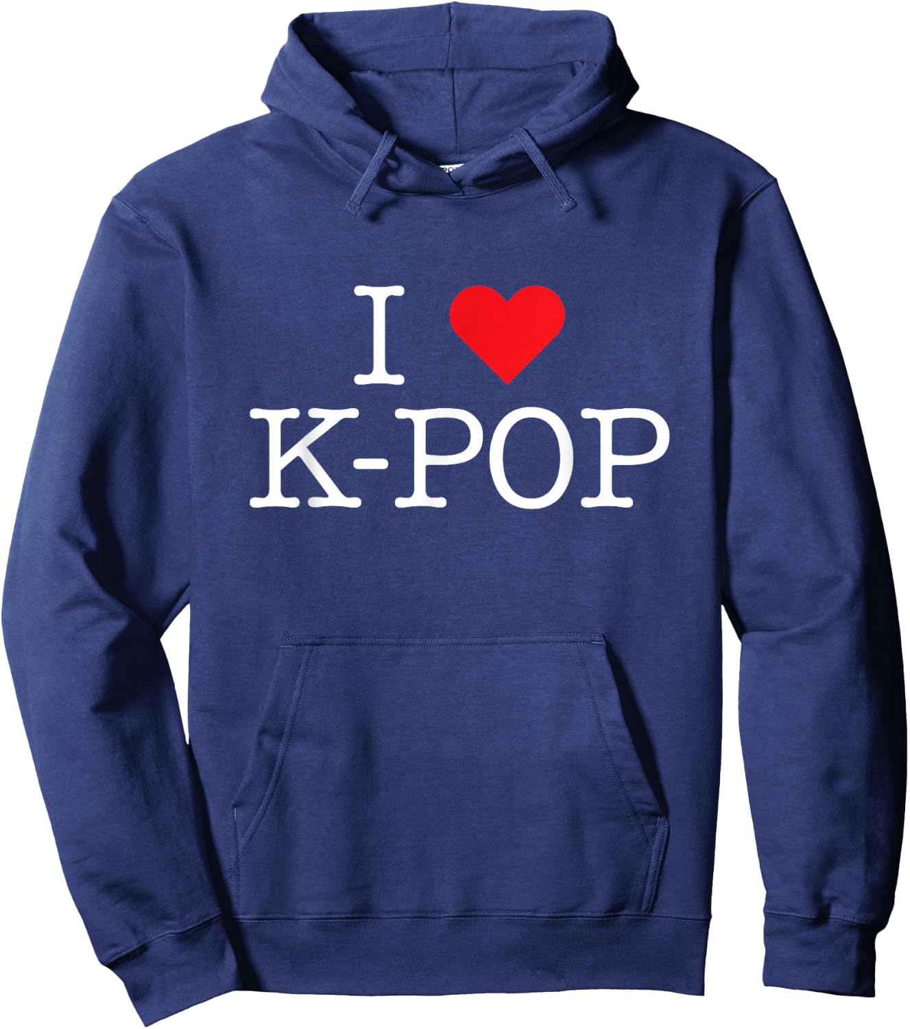 I Love Kpop Heart Cute South Korean Music Korea Lover Hoodie - Hoodie | Navy